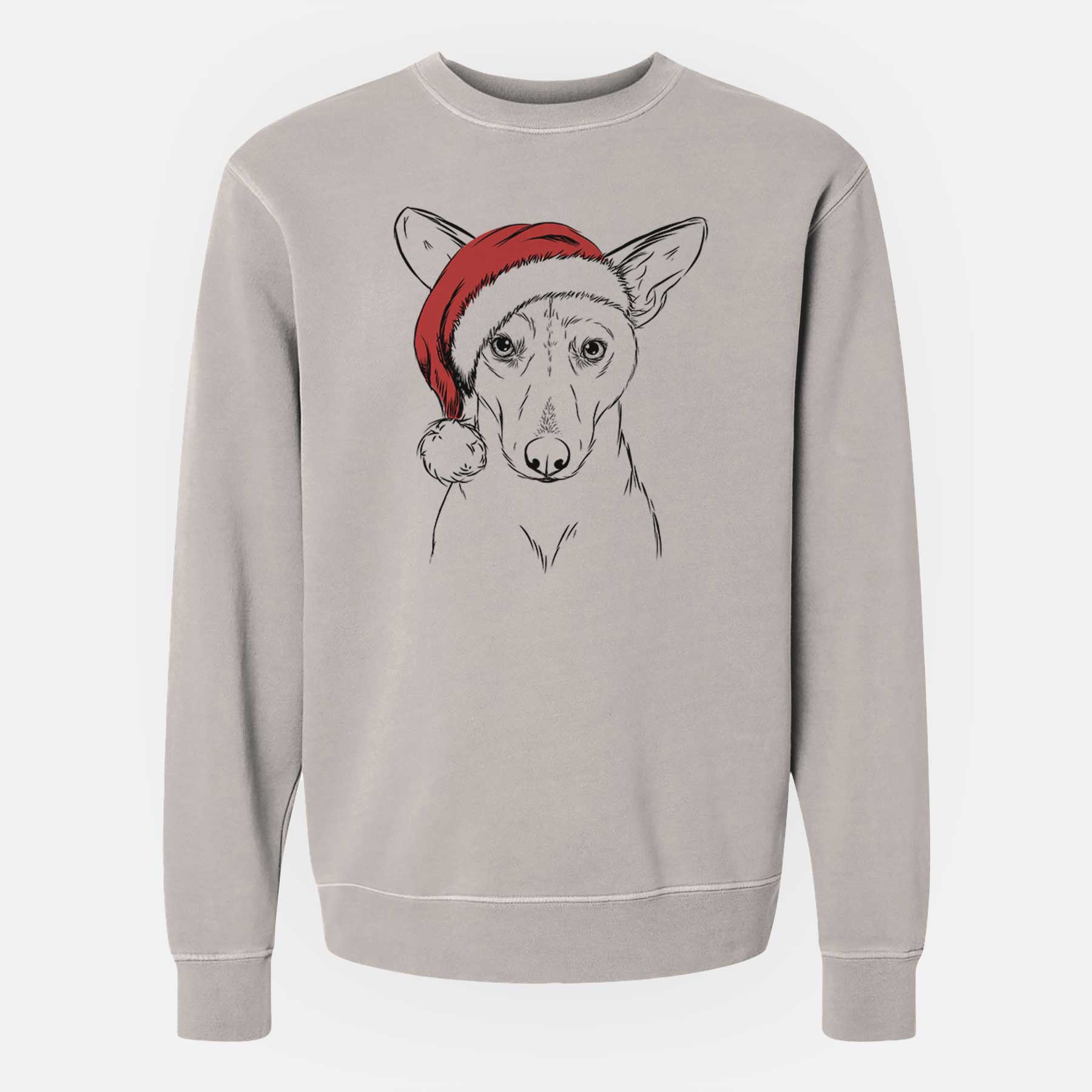 Santa Buff the Dorgi - Unisex Pigment Dyed Crew Sweatshirt