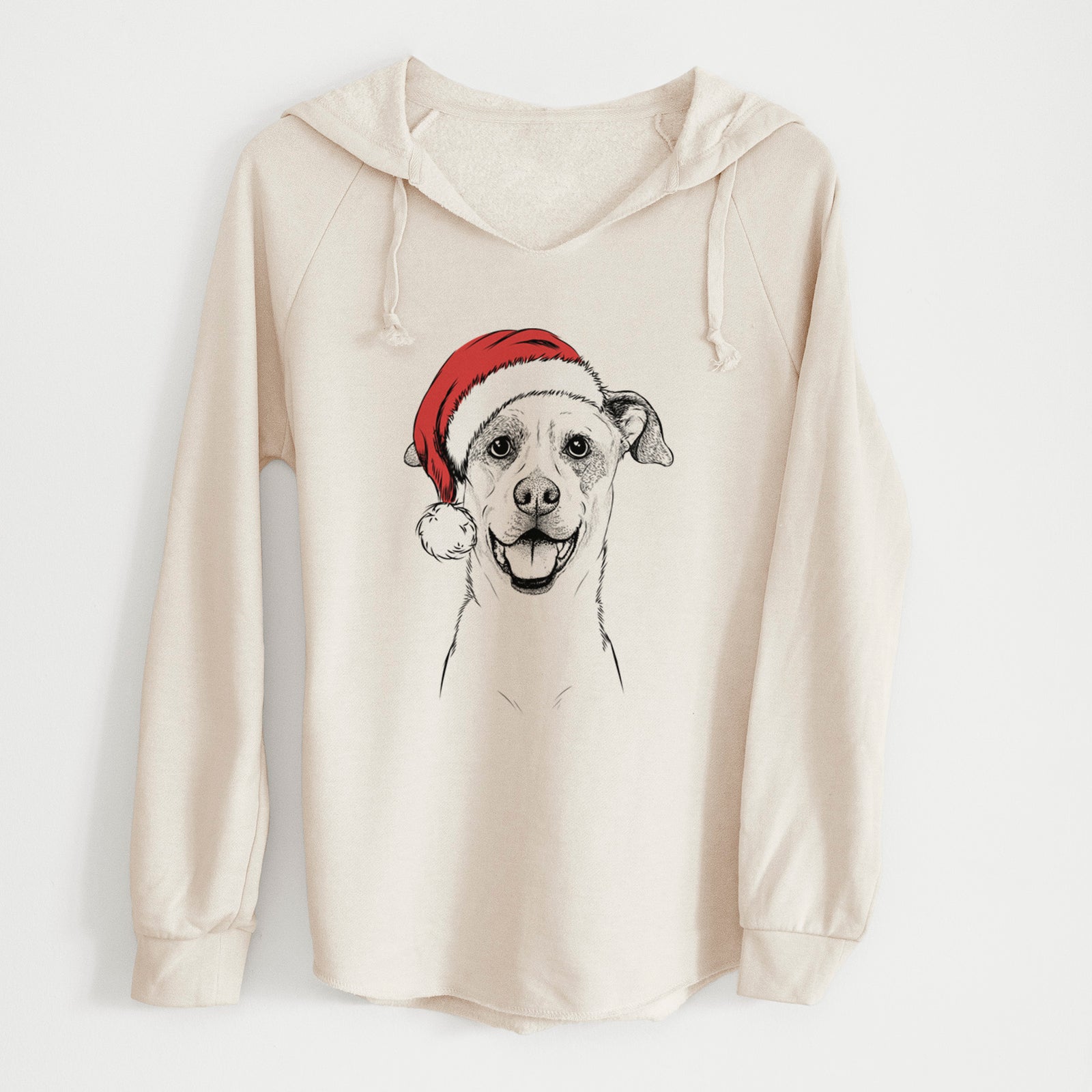 Santa Buffy the Mixed Breed - Cali Wave Hooded Sweatshirt