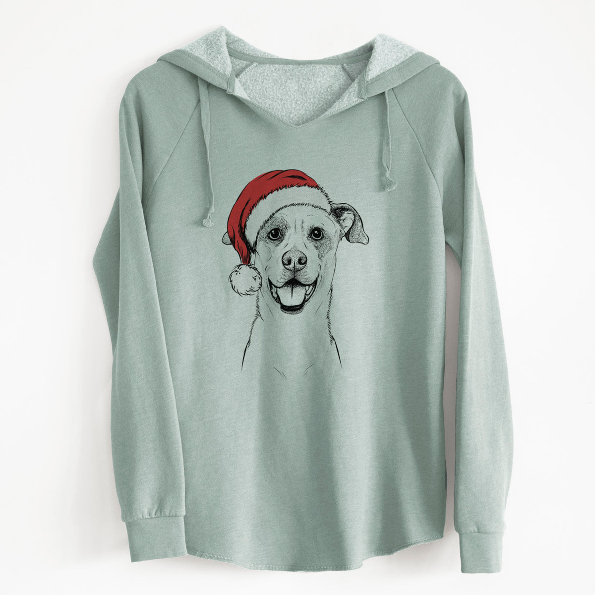 Santa Buffy the Mixed Breed - Cali Wave Hooded Sweatshirt