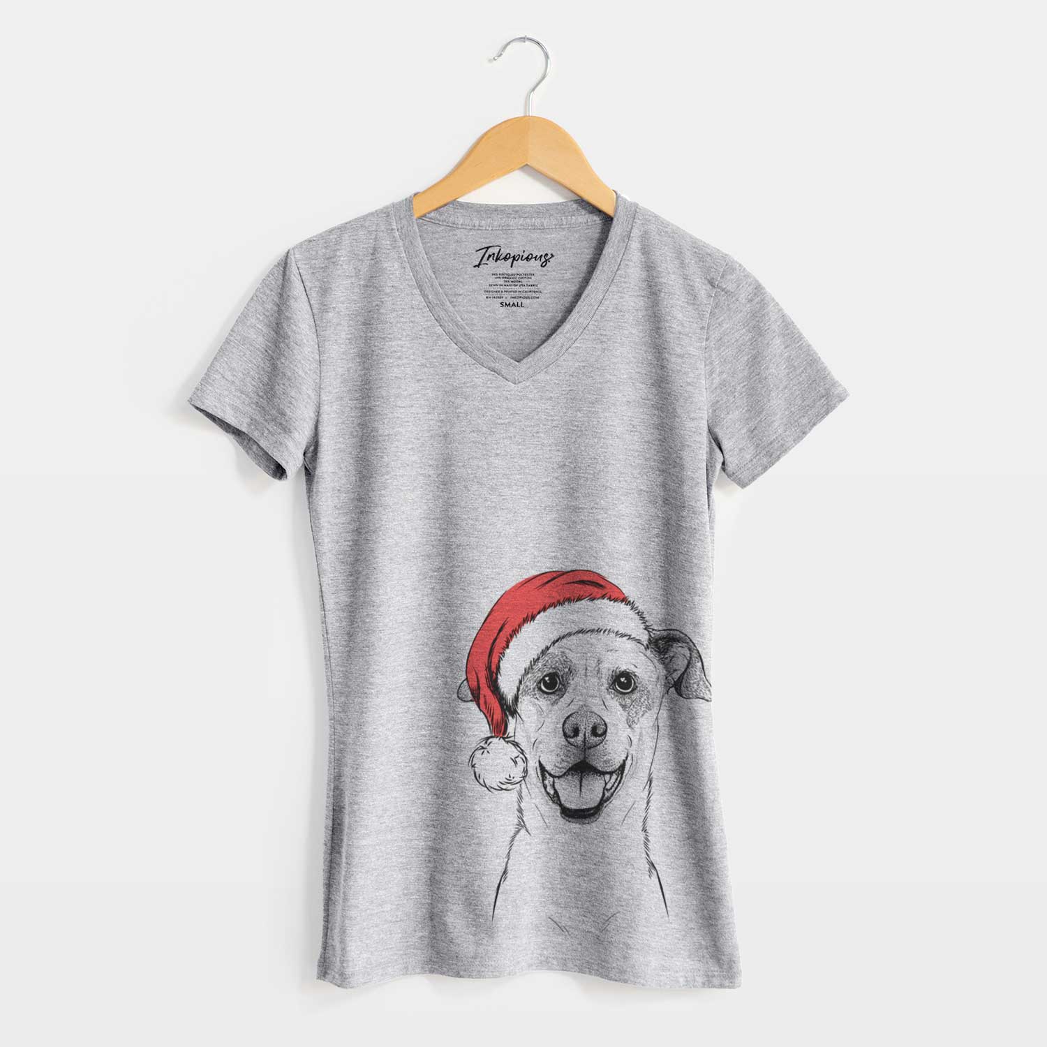 Santa Buffy the Mixed Breed - Women's V-neck Shirt