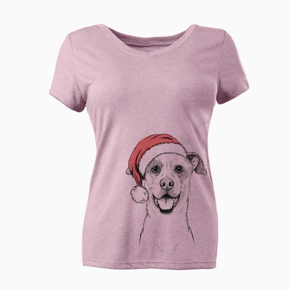 Santa Buffy the Mixed Breed - Women's V-neck Shirt