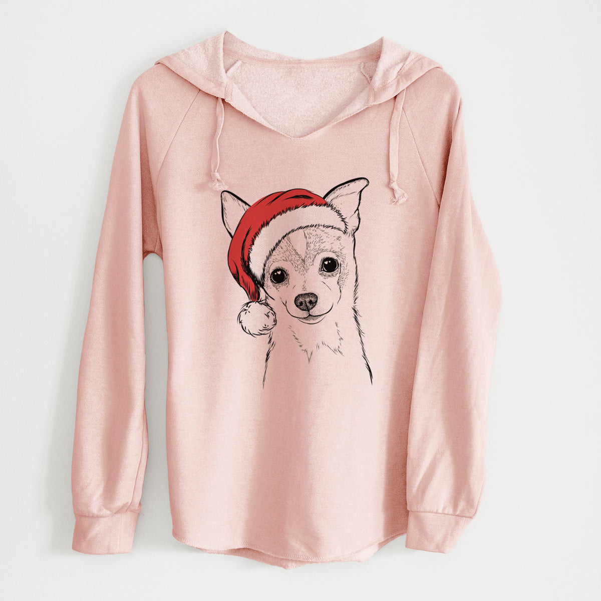 Santa Buggy the Chihuahua - Cali Wave Hooded Sweatshirt