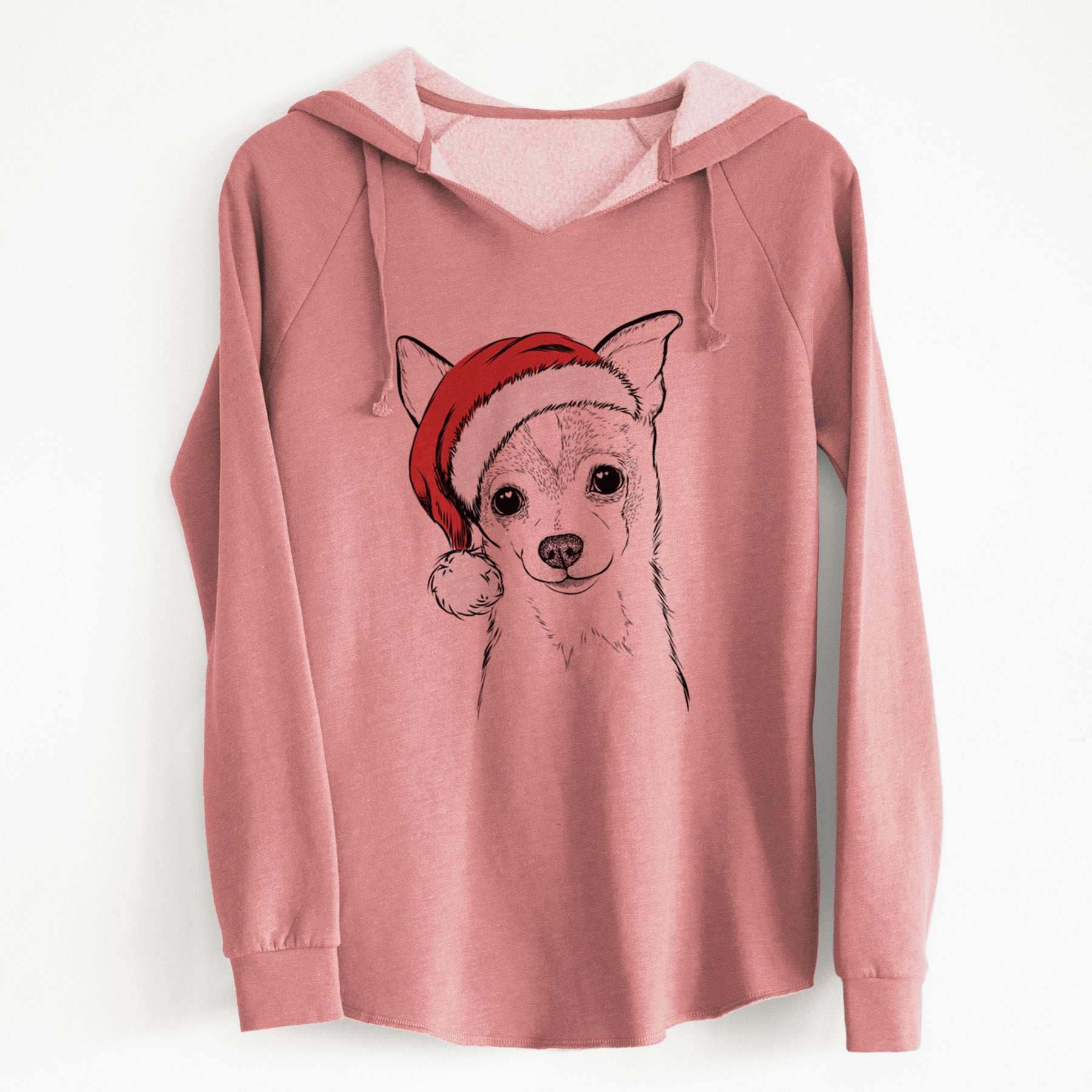 Santa Buggy the Chihuahua - Cali Wave Hooded Sweatshirt