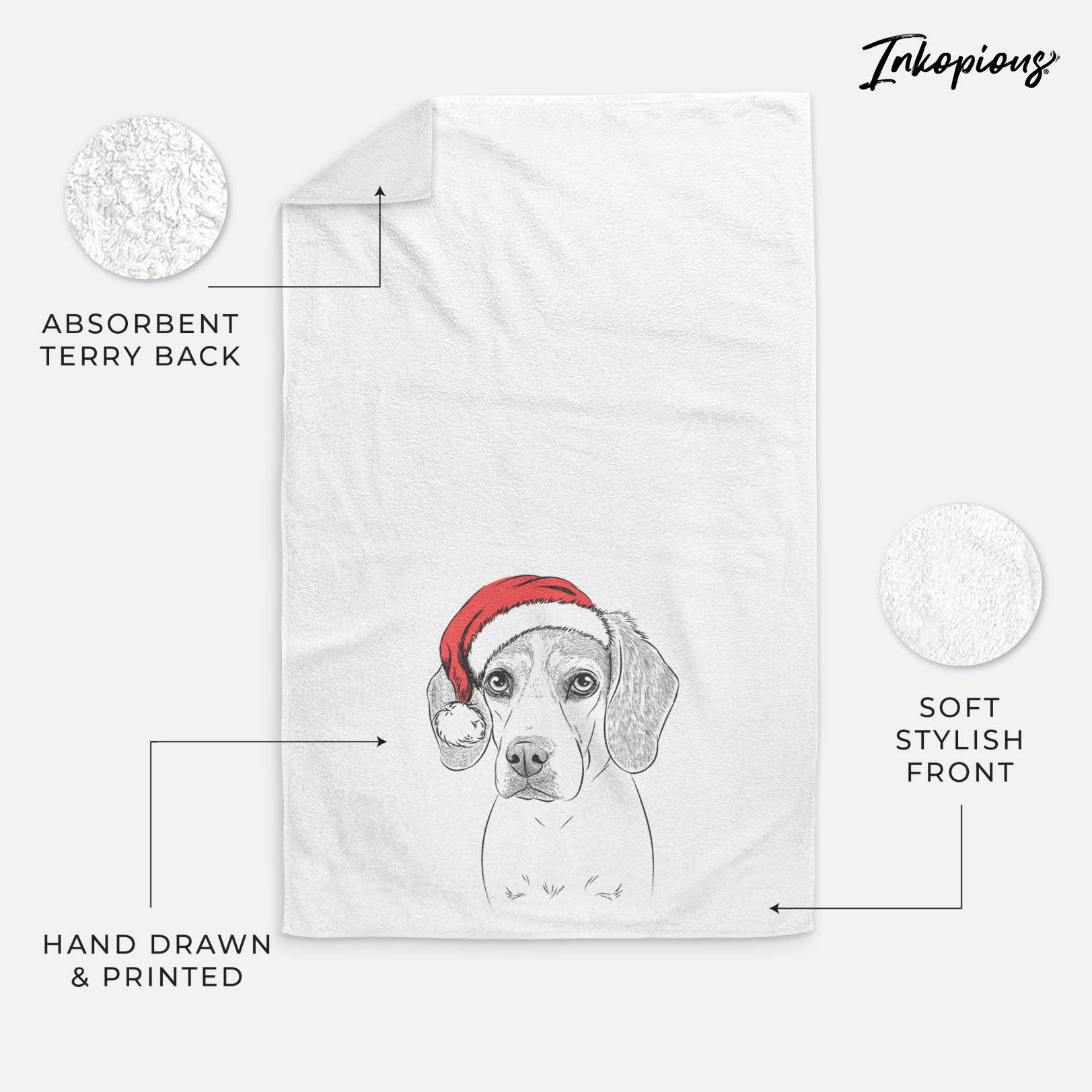 Bumbee the Beagle Decorative Hand Towel