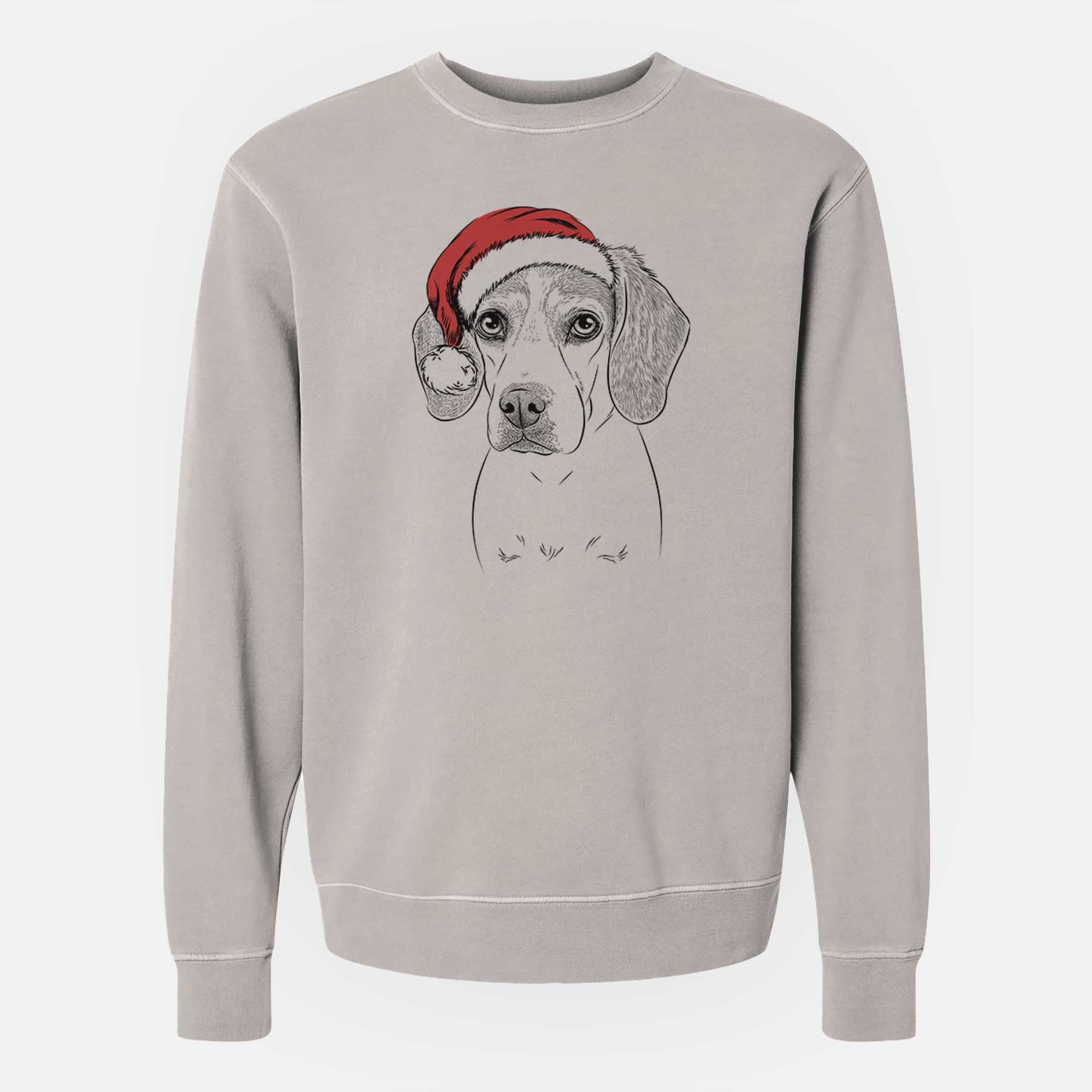 Santa Bumbee the Beagle - Unisex Pigment Dyed Crew Sweatshirt