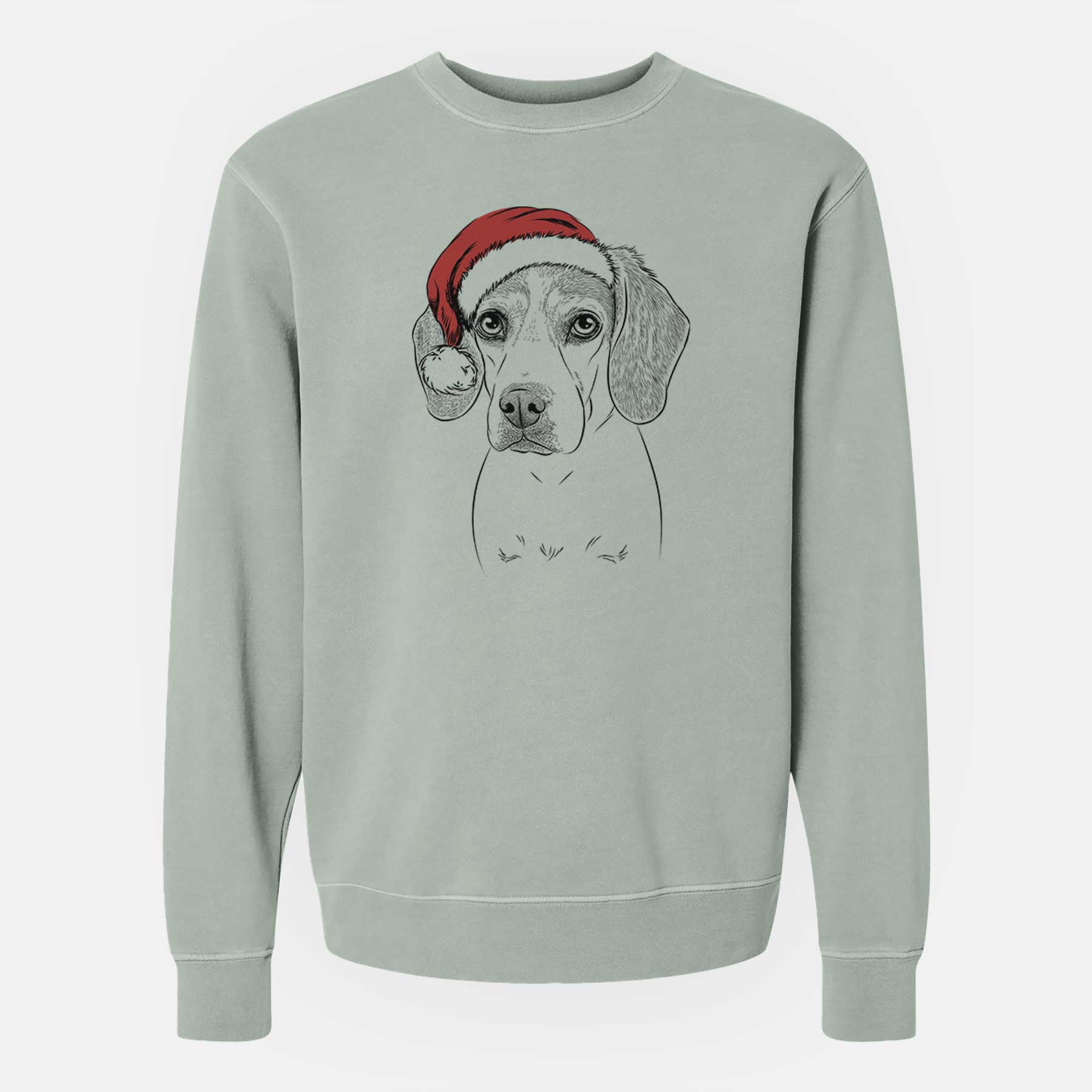 Santa Bumbee the Beagle - Unisex Pigment Dyed Crew Sweatshirt