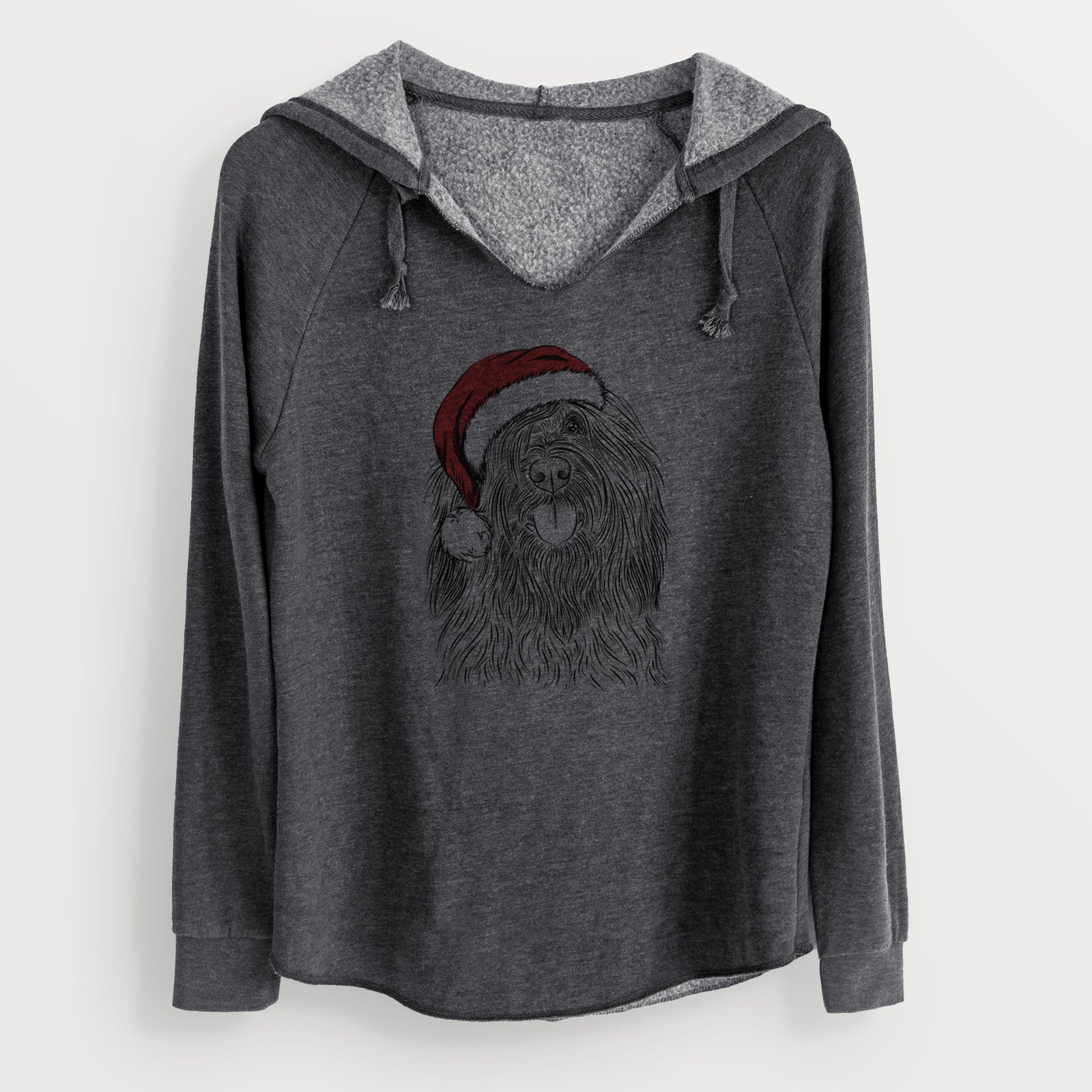 Santa Bundy the Briard - Cali Wave Hooded Sweatshirt