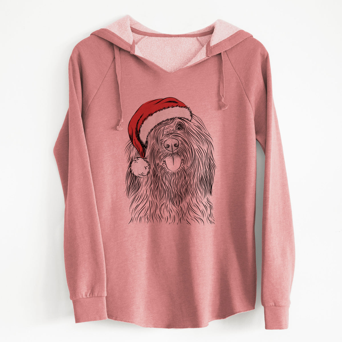 Santa Bundy the Briard - Cali Wave Hooded Sweatshirt