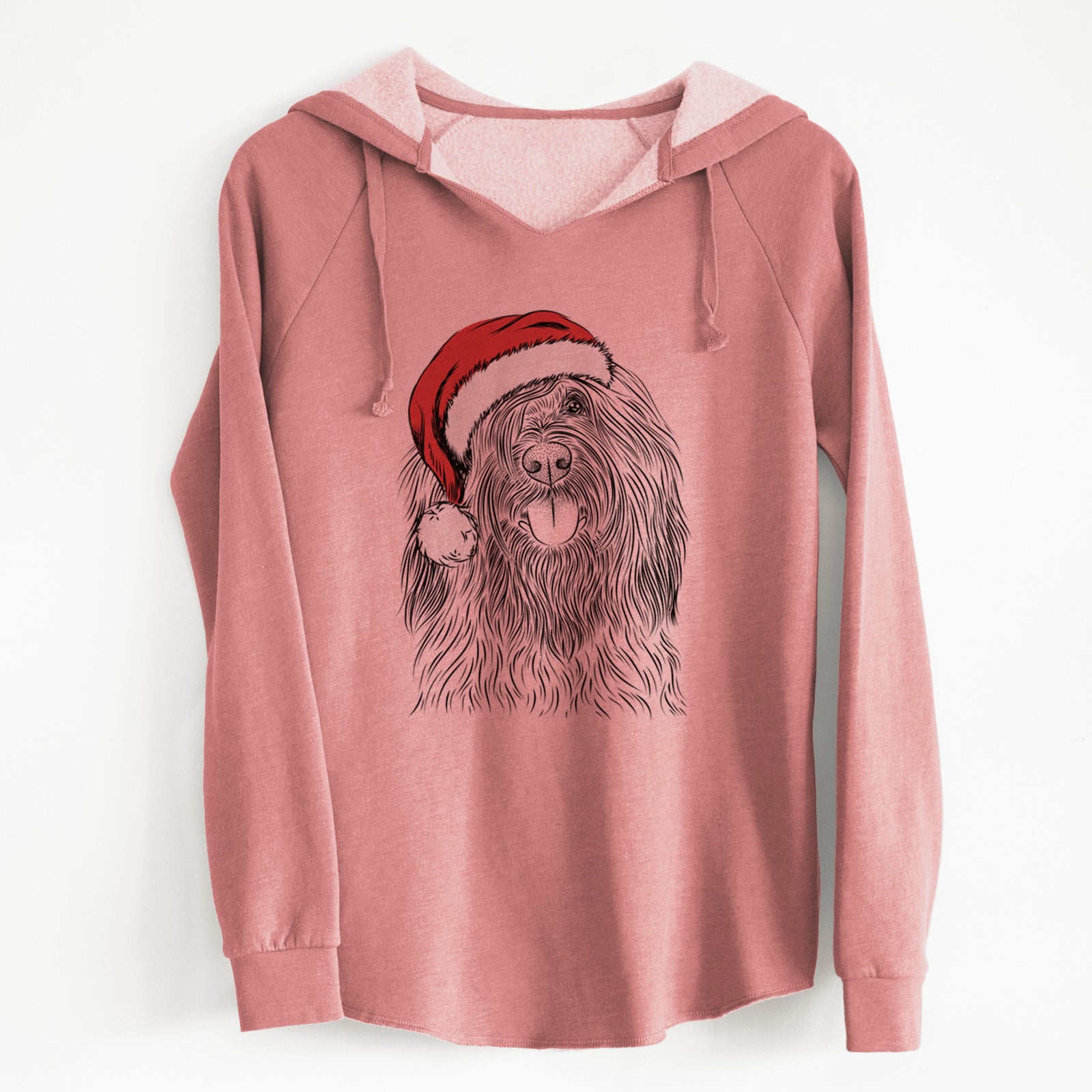 Santa Bundy the Briard - Cali Wave Hooded Sweatshirt