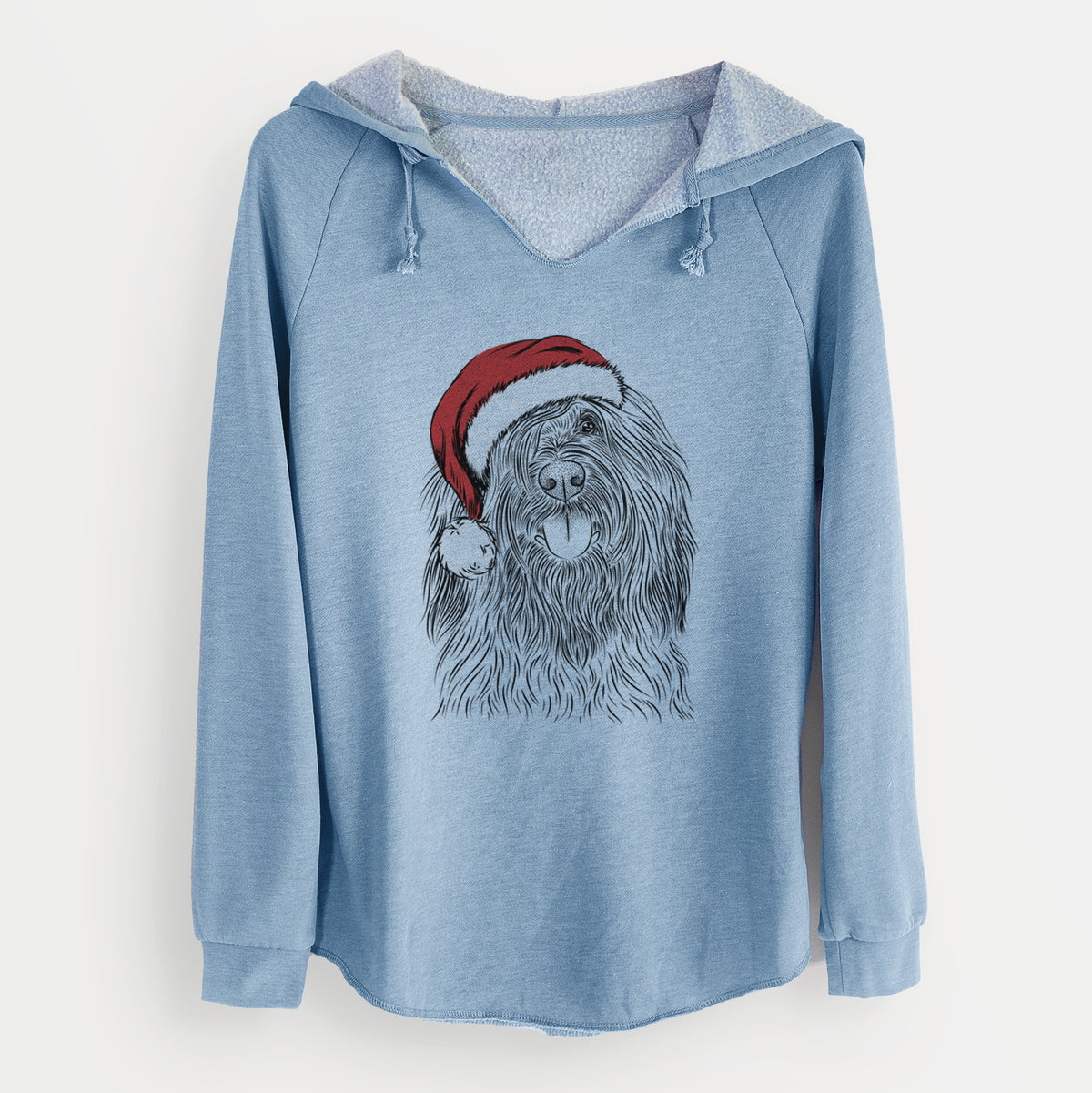 Santa Bundy the Briard - Cali Wave Hooded Sweatshirt