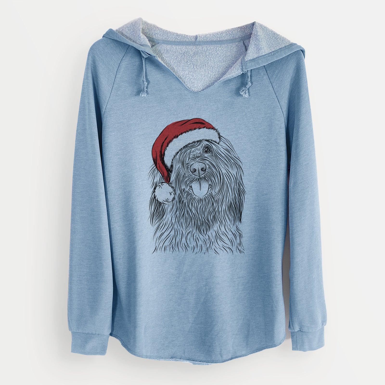 Santa Bundy the Briard - Cali Wave Hooded Sweatshirt