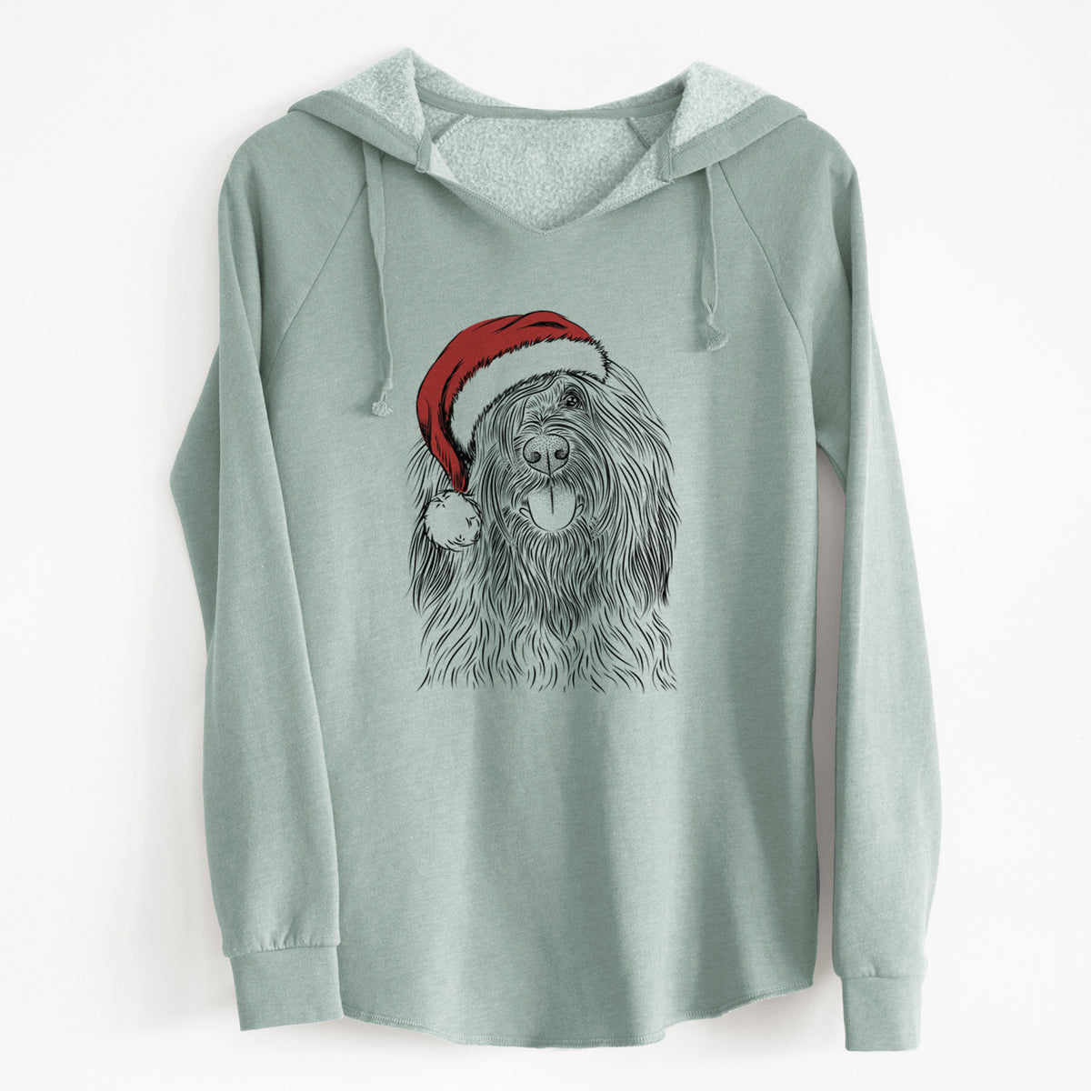 Santa Bundy the Briard - Cali Wave Hooded Sweatshirt