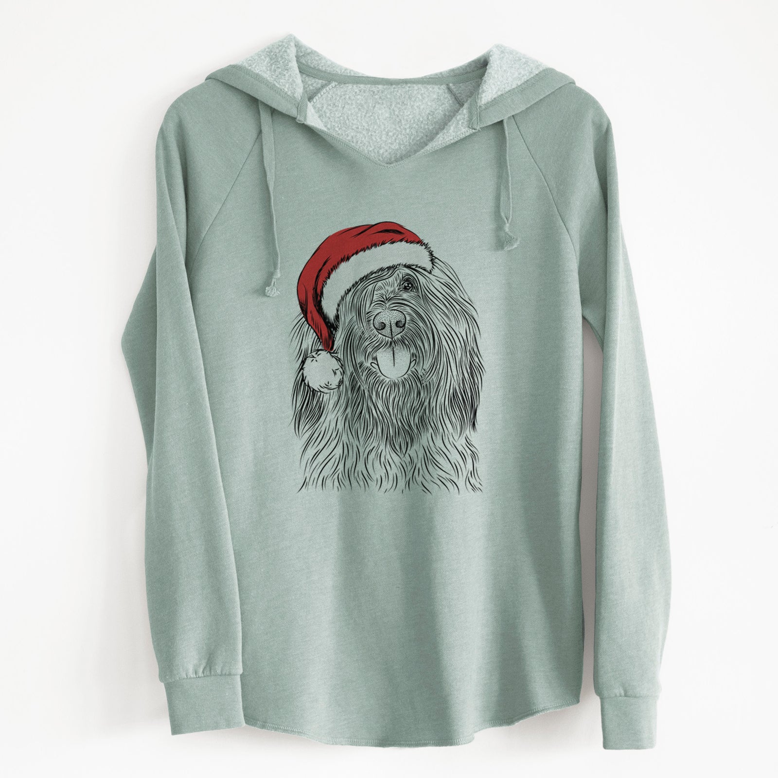 Santa Bundy the Briard - Cali Wave Hooded Sweatshirt
