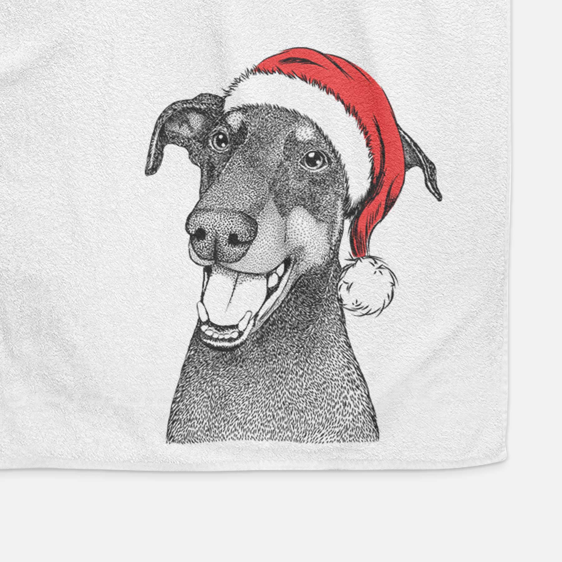 Bunnie the Doberman Pinscher Decorative Hand Towel