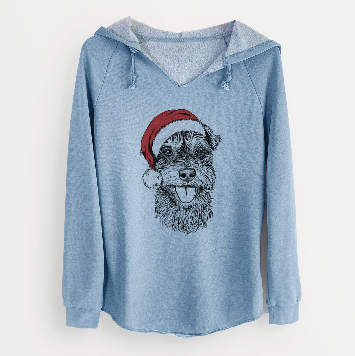 Santa Buster the Schnoodle - Cali Wave Hooded Sweatshirt