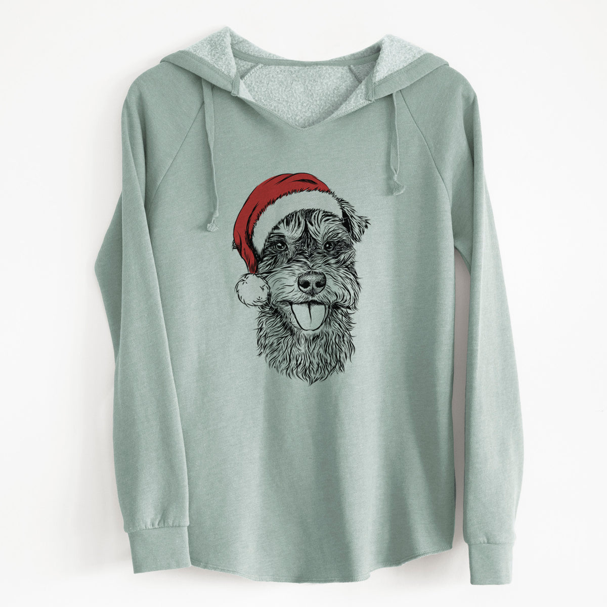 Santa Buster the Schnoodle - Cali Wave Hooded Sweatshirt