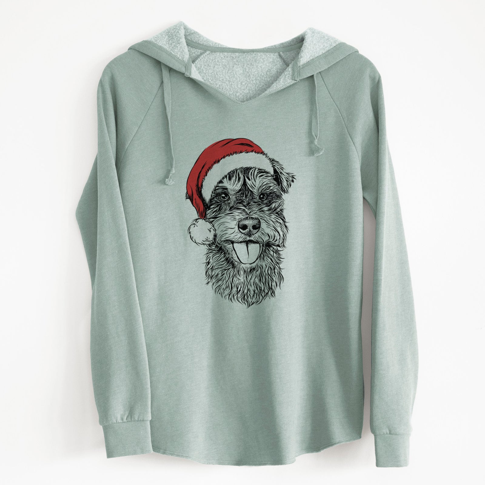 Santa Buster the Schnoodle - Cali Wave Hooded Sweatshirt