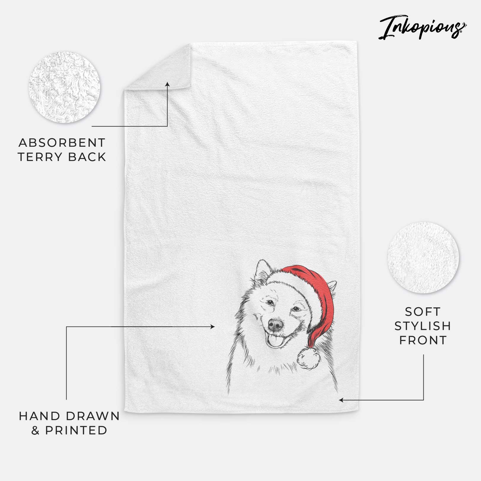 Caico the Samoyed Decorative Hand Towel