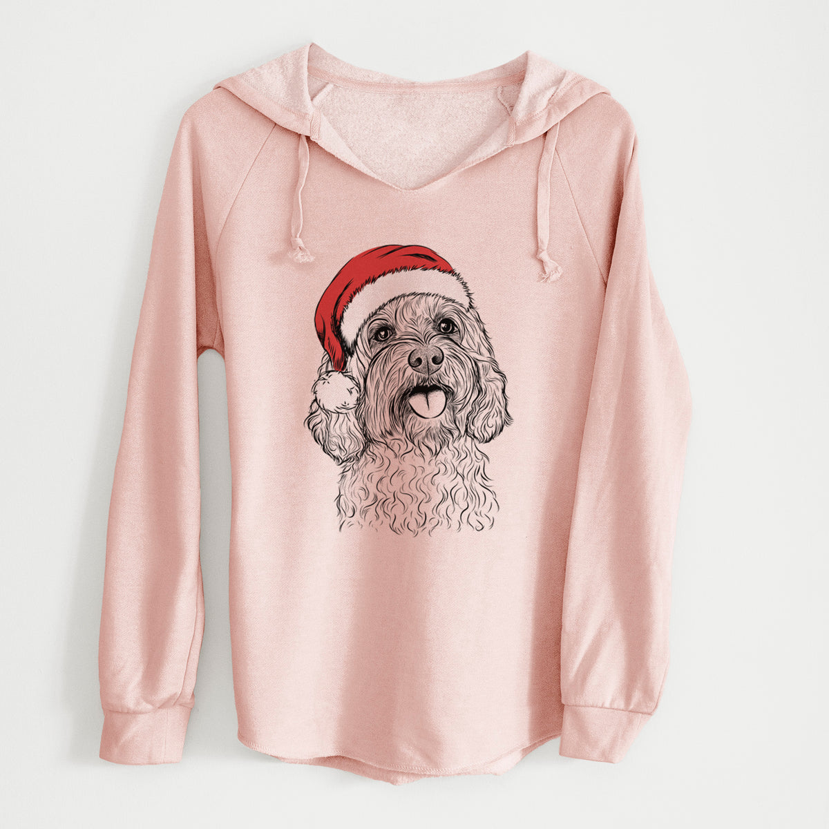 Santa Cali the Cavapoo - Cali Wave Hooded Sweatshirt