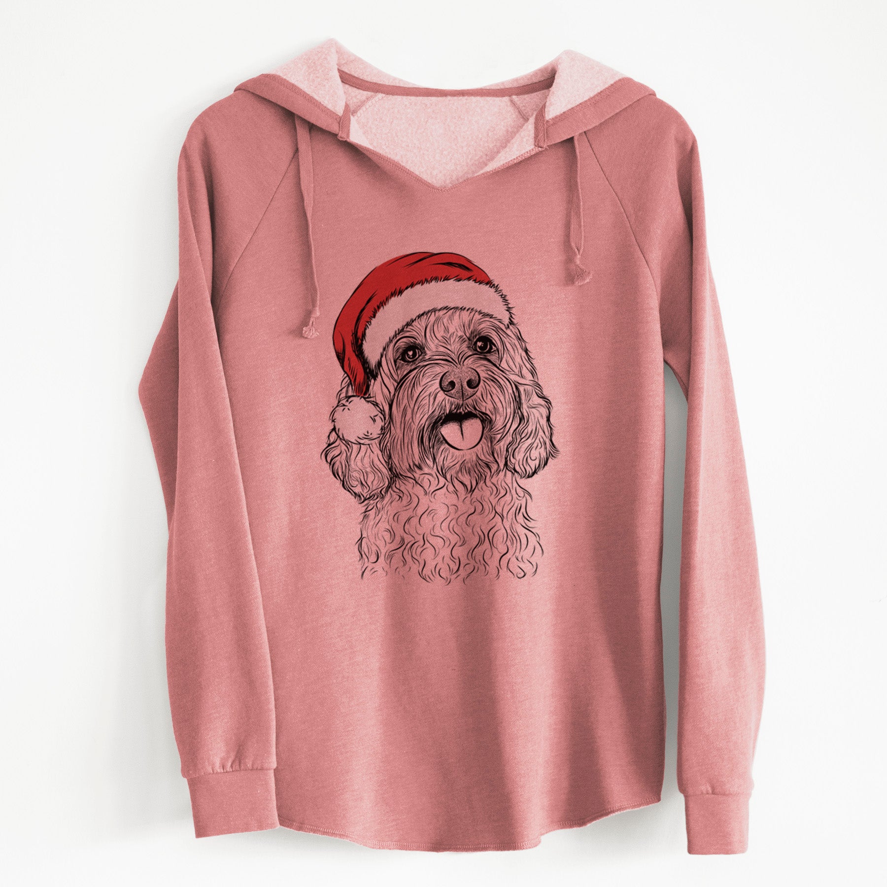 Santa Cali the Cavapoo - Cali Wave Hooded Sweatshirt