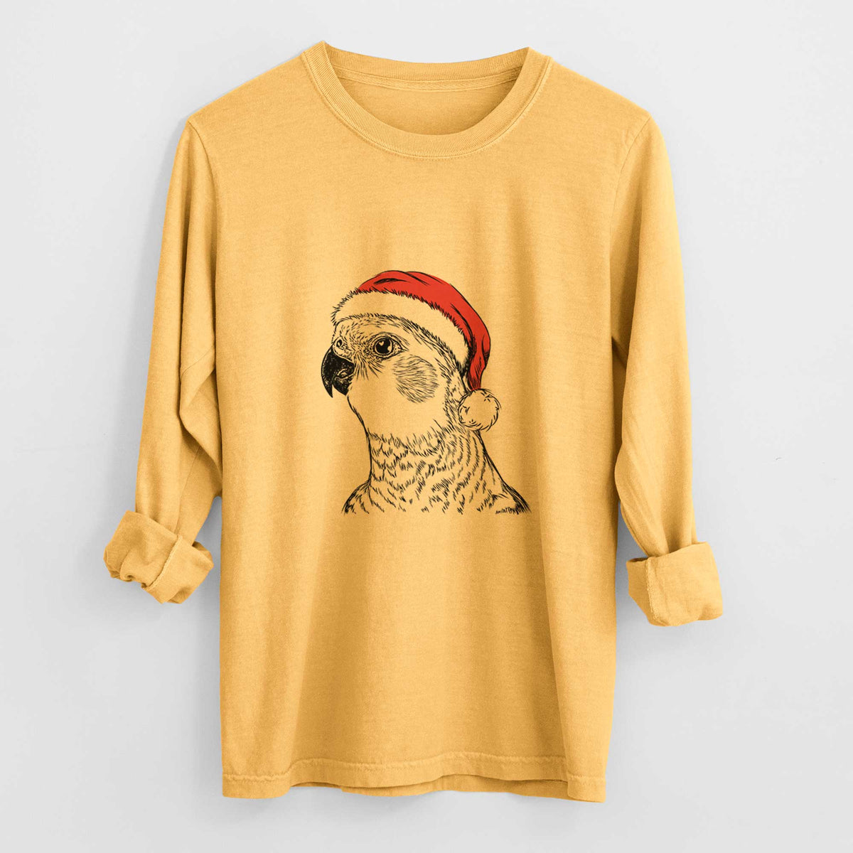 Santa Candy the Cockatiel - Heavyweight 100% Cotton Long Sleeve