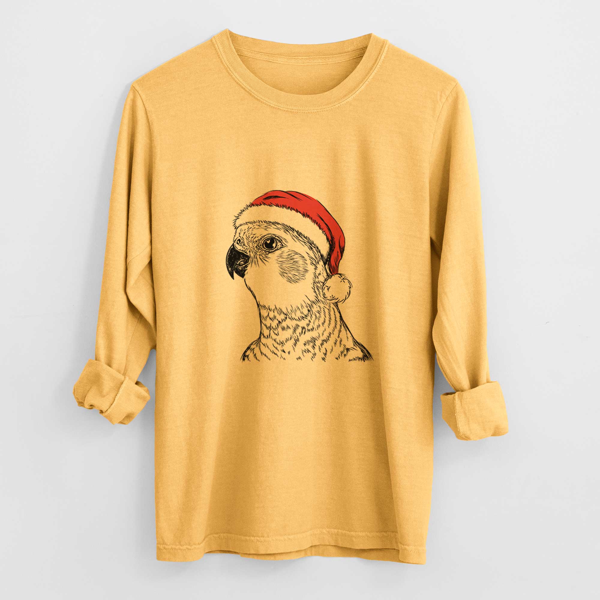Santa Candy the Cockatiel - Heavyweight 100% Cotton Long Sleeve