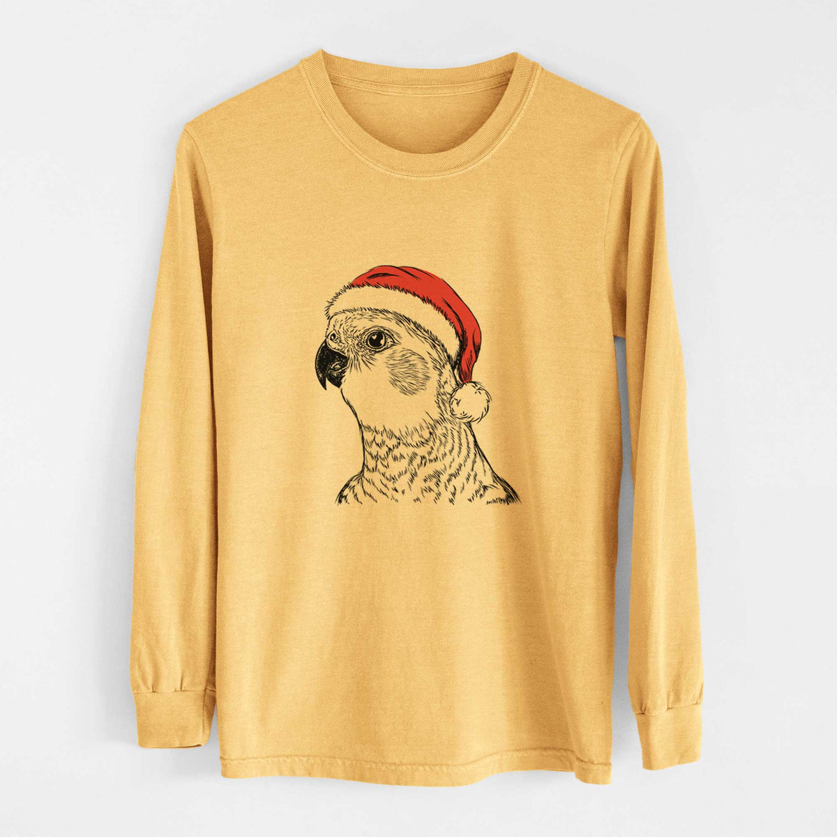 Santa Candy the Cockatiel - Heavyweight 100% Cotton Long Sleeve