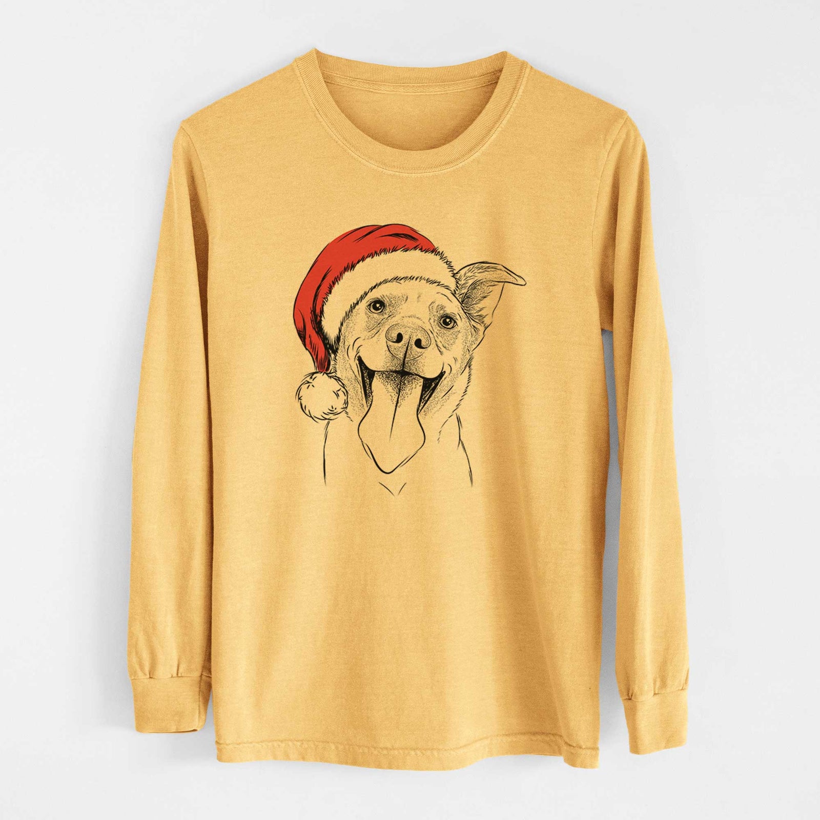 Santa Candy the Mixed Breed - Heavyweight 100% Cotton Long Sleeve