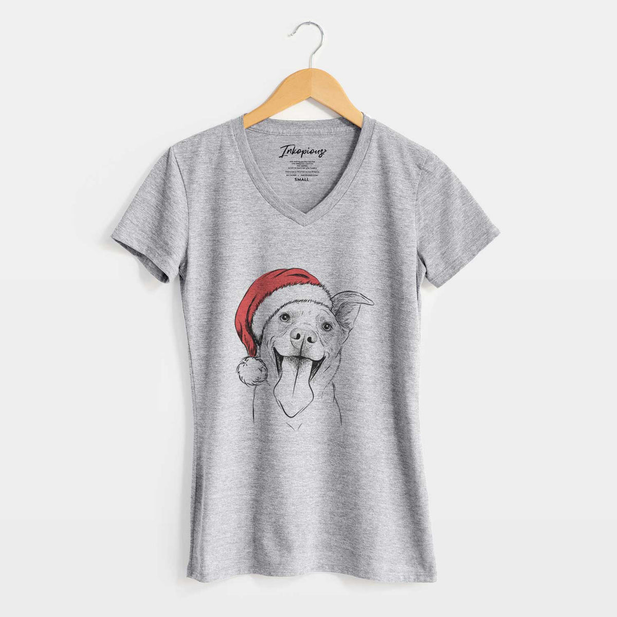 Santa Candy the Mixed Breed - Women's V-neck Shirt