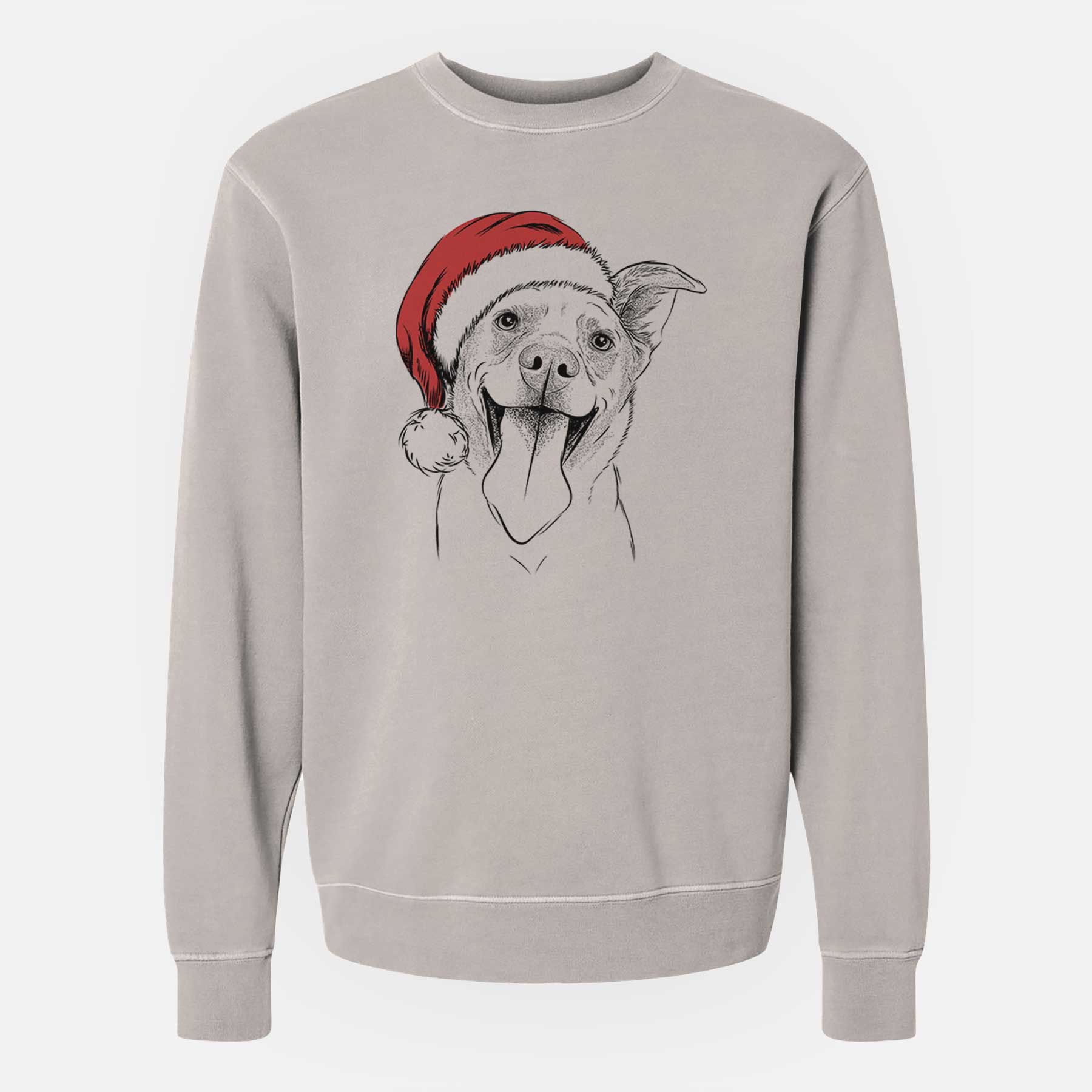 Santa Candy the Mixed Breed - Unisex Pigment Dyed Crew Sweatshirt