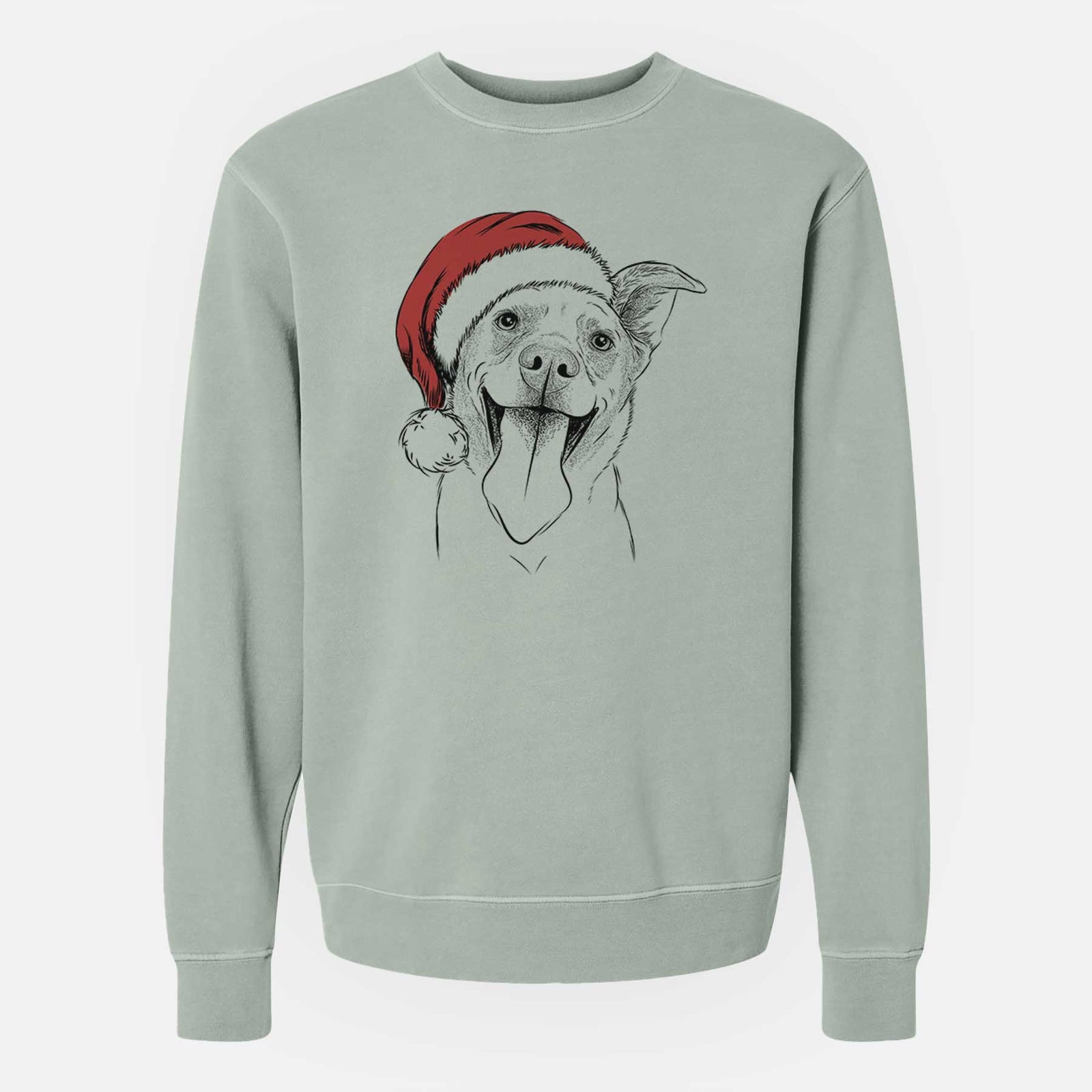 Santa Candy the Mixed Breed - Unisex Pigment Dyed Crew Sweatshirt