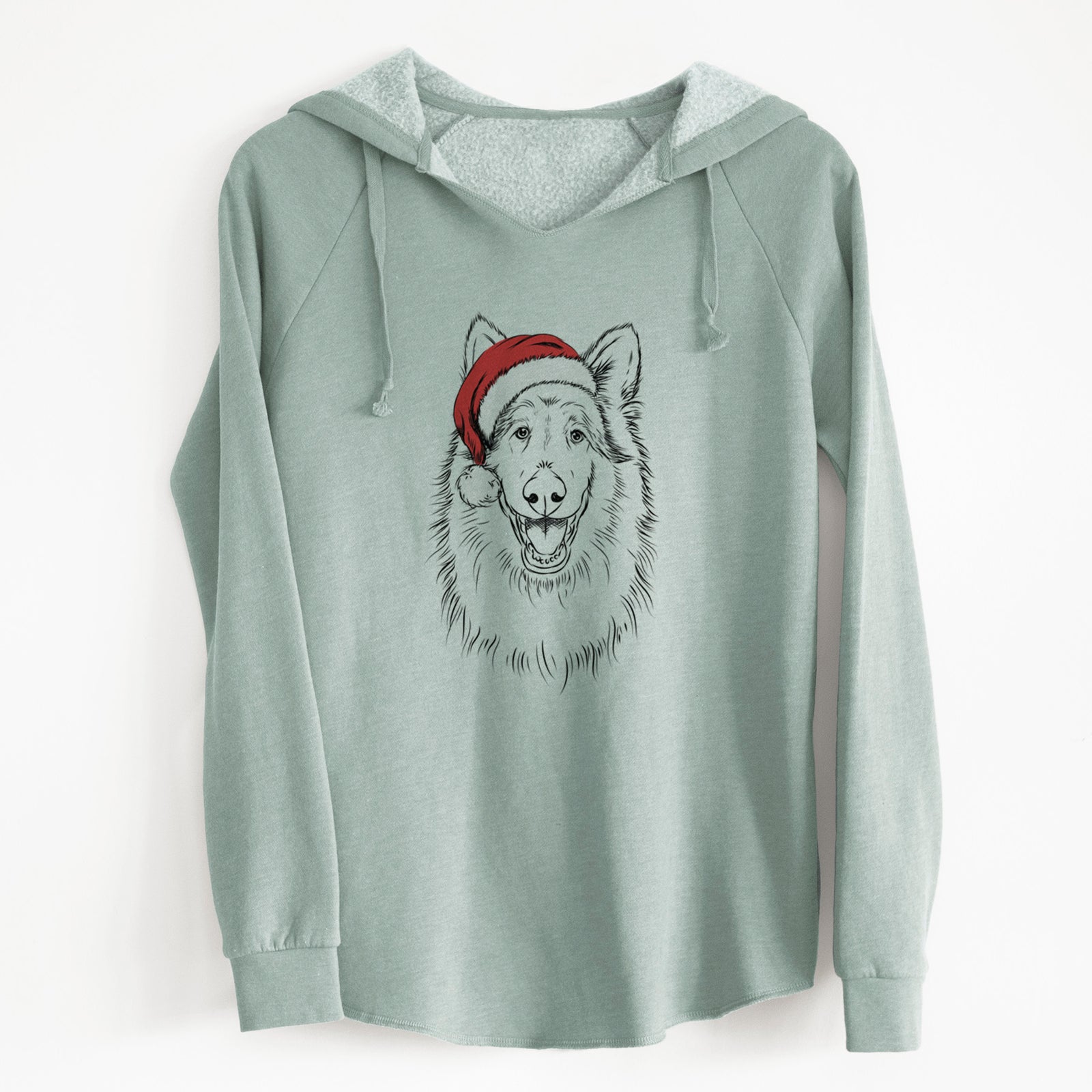 Santa Cannon the Rough Collie - Cali Wave Hooded Sweatshirt