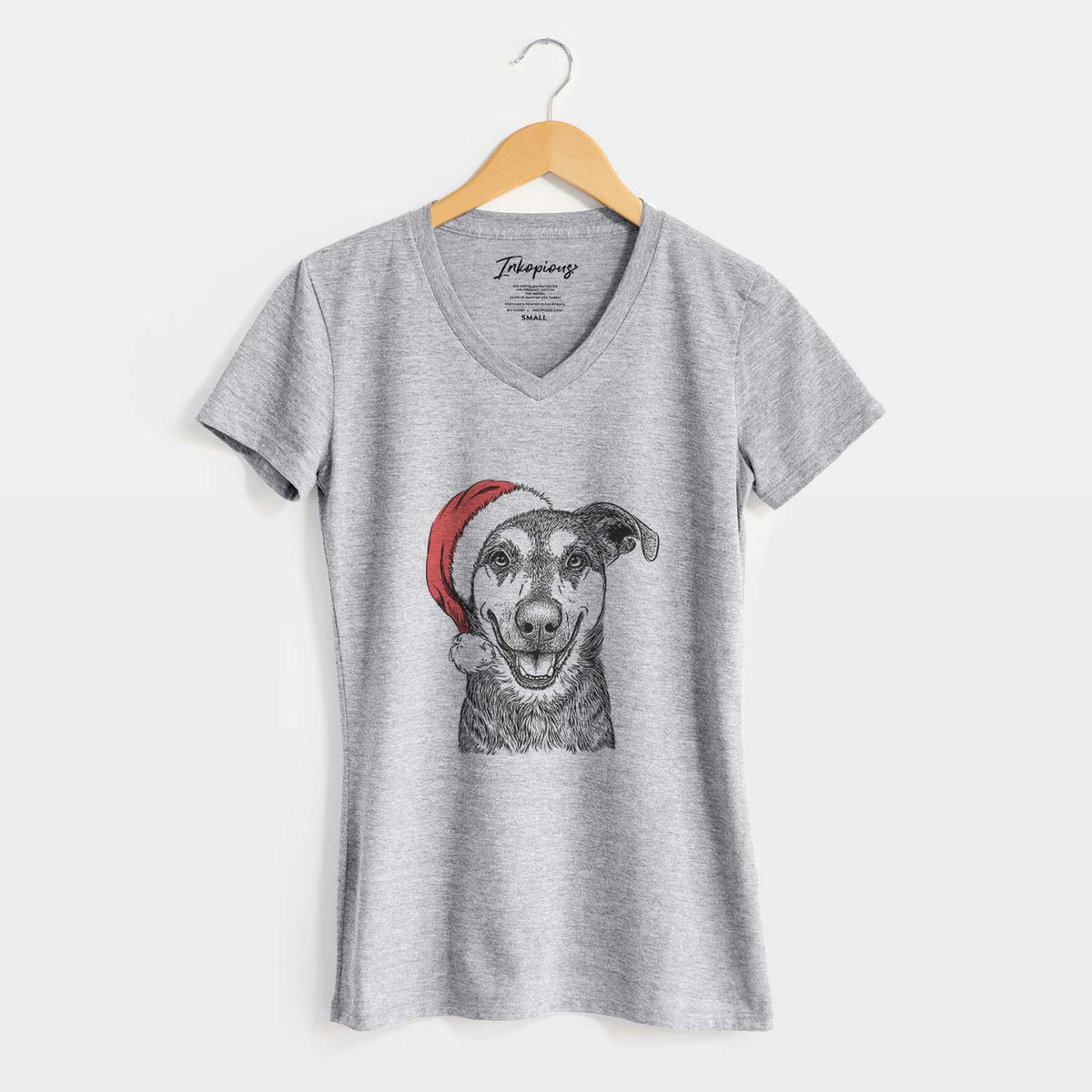 Santa Case the Mixed Breed - Women's V-neck Shirt