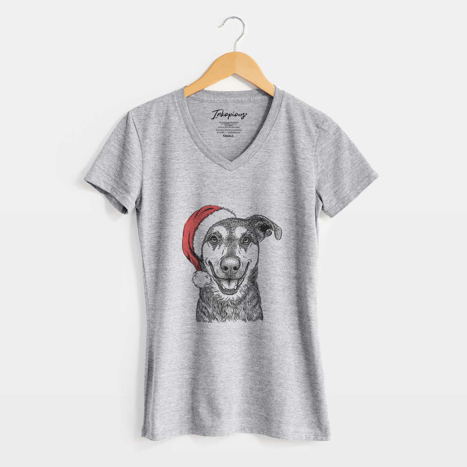 Santa Case the Mixed Breed - Women's V-neck Shirt