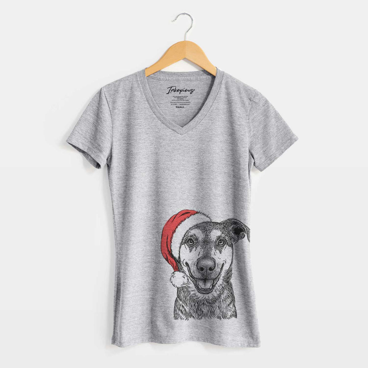 Santa Case the Mixed Breed - Women's V-neck Shirt