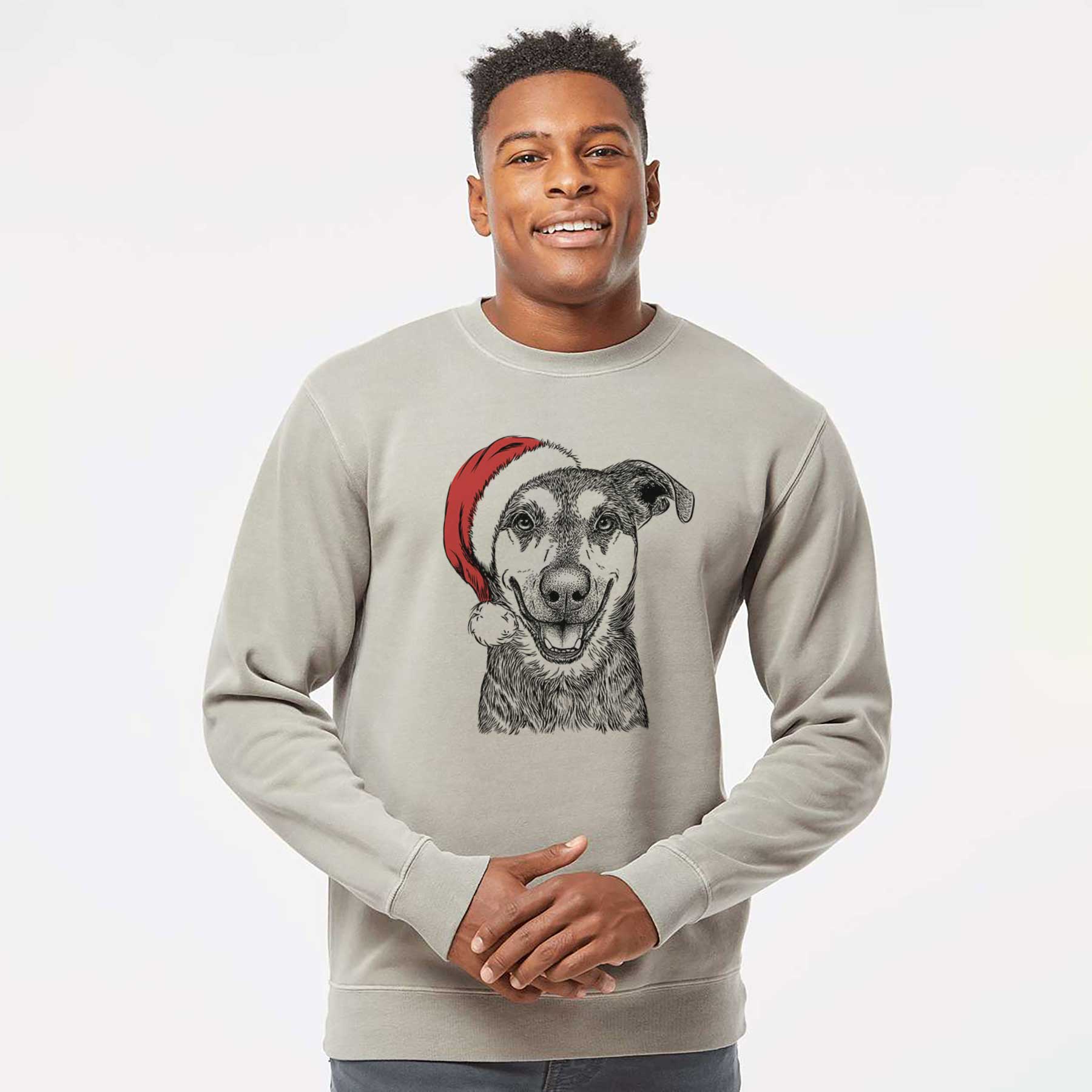 Santa Case the Mixed Breed - Unisex Pigment Dyed Crew Sweatshirt