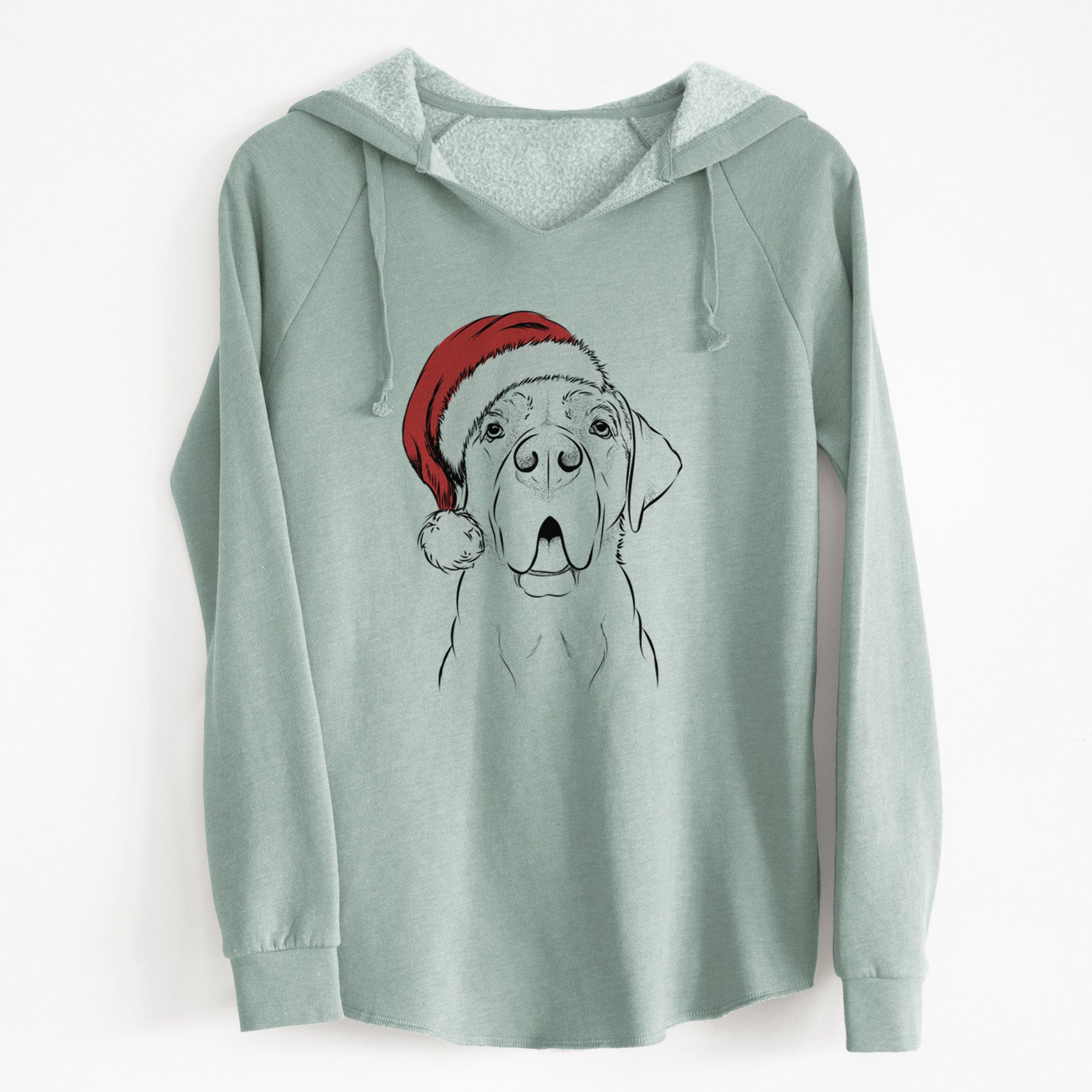 Santa Ceasar the Labrador Hound Mix - Cali Wave Hooded Sweatshirt