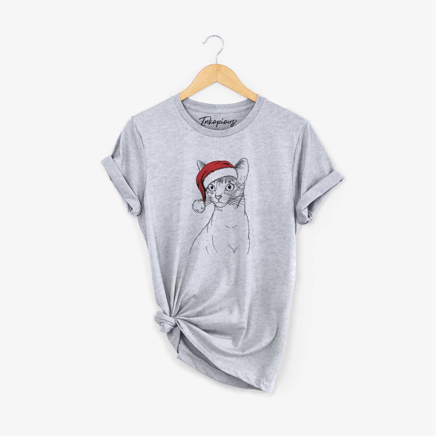 Santa Cedric the Abyssinian Cat - Unisex Crewneck