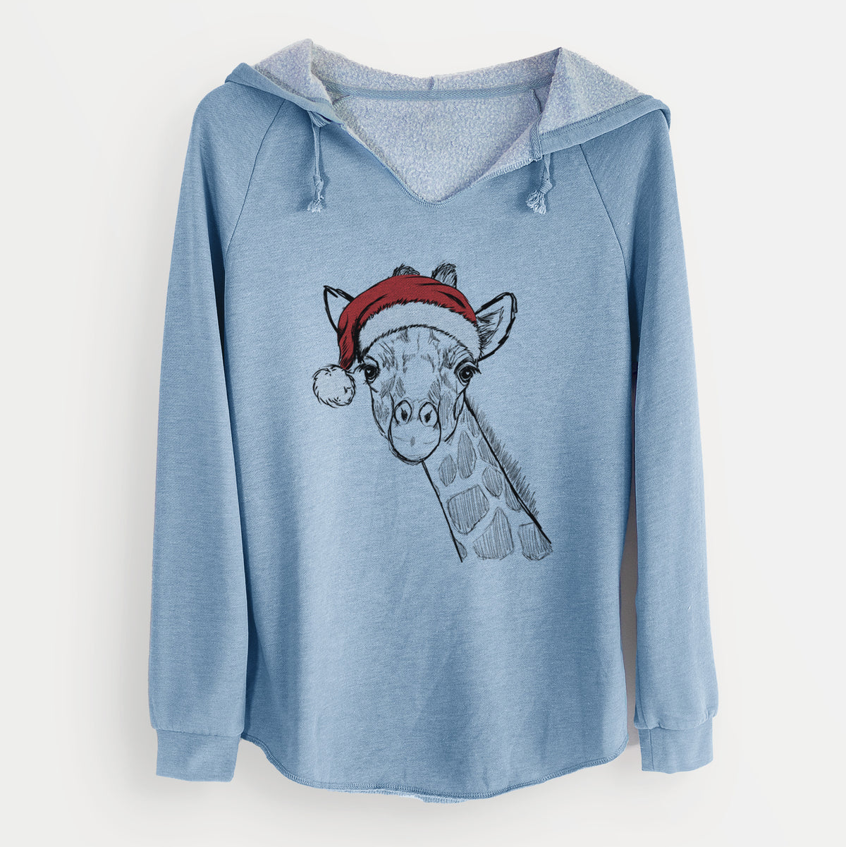Santa Cedrick the Giraffe - Cali Wave Hooded Sweatshirt