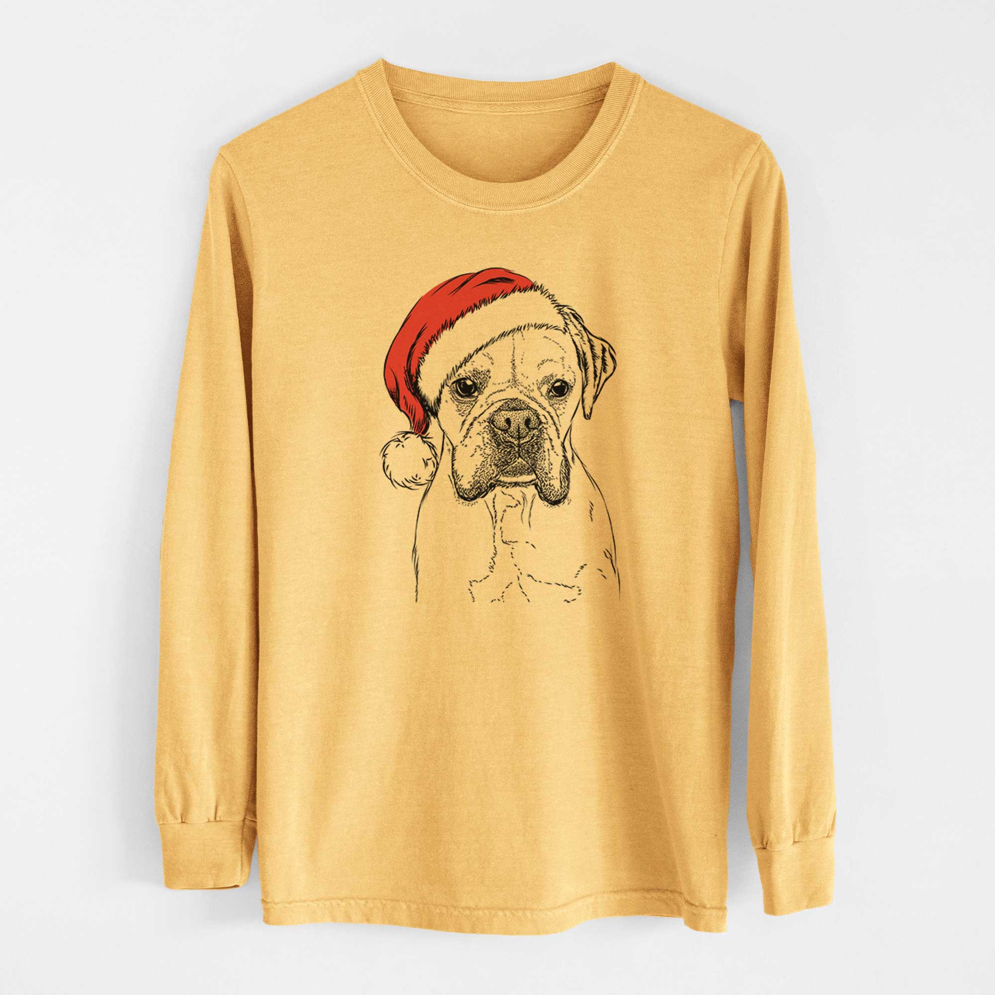 Santa Champion Bentley the Boxer - Heavyweight 100% Cotton Long Sleeve