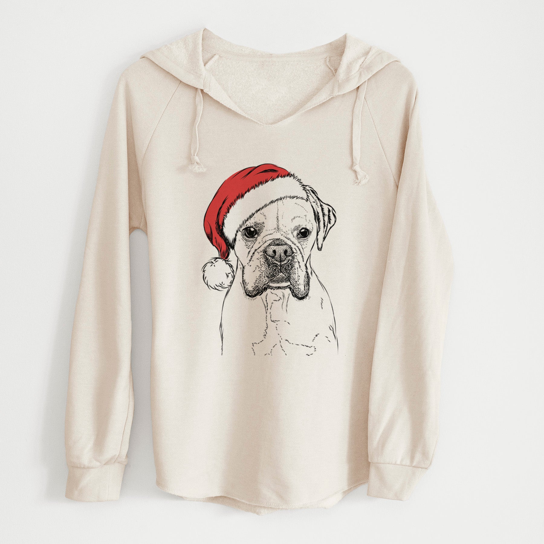 Santa Champion Bentley the Boxer - Cali Wave Hooded Sweatshirt