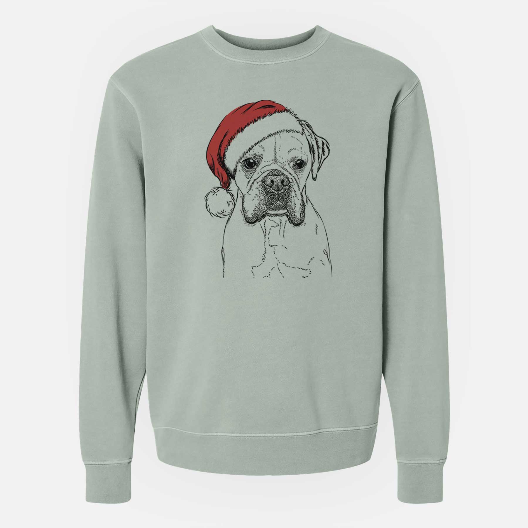 Santa Champion Bentley the Boxer - Unisex Pigment Dyed Crew Sweatshirt