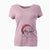 Santa Charles the Boston Terrier - Women's V-neck Shirt