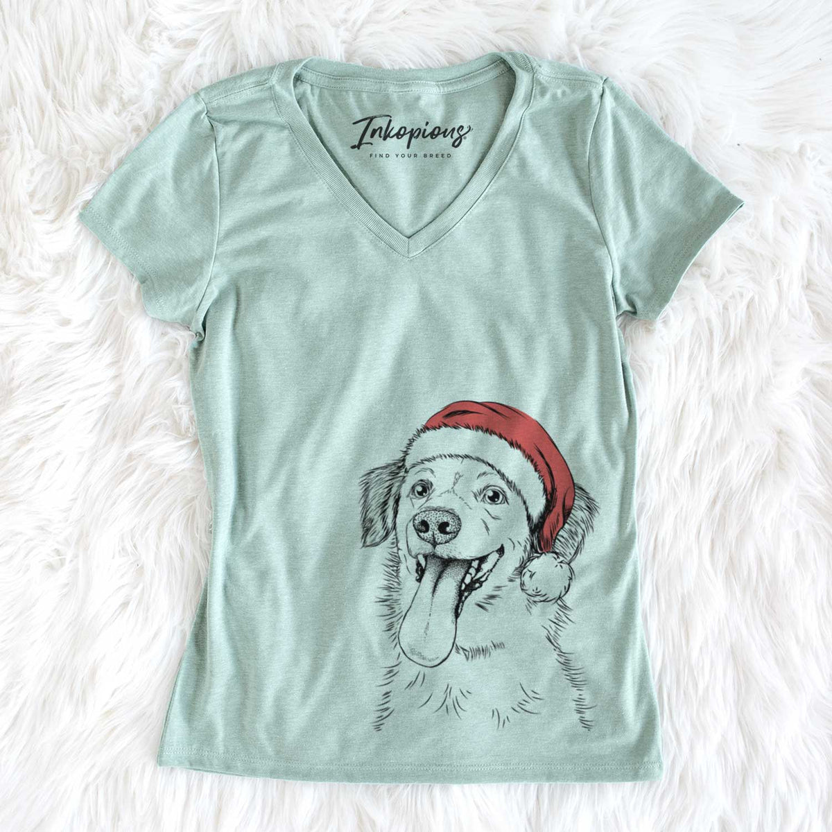 Santa Charles Xavier the Mixed Breed - Women&#39;s V-neck Shirt