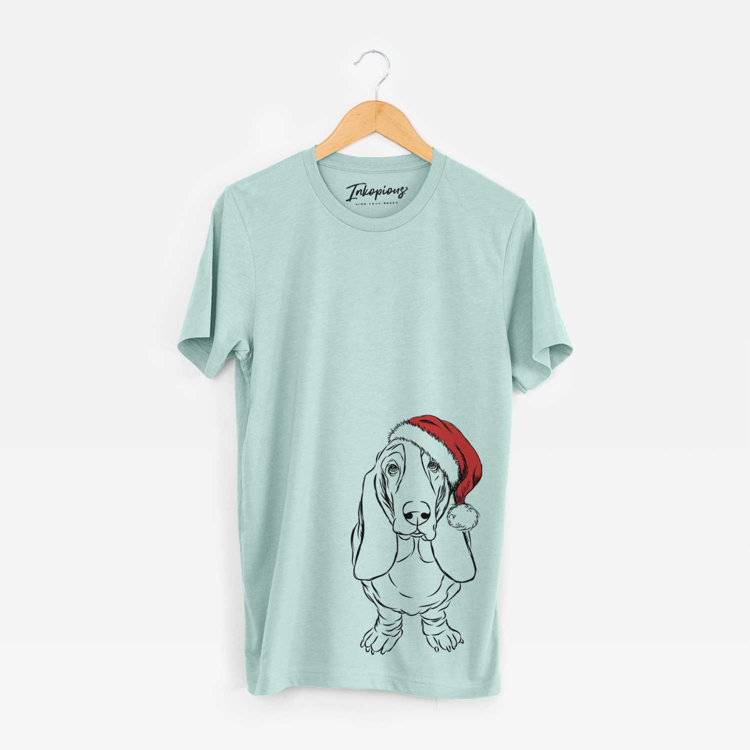 Santa Charlie the Basset Hound - Unisex Crewneck