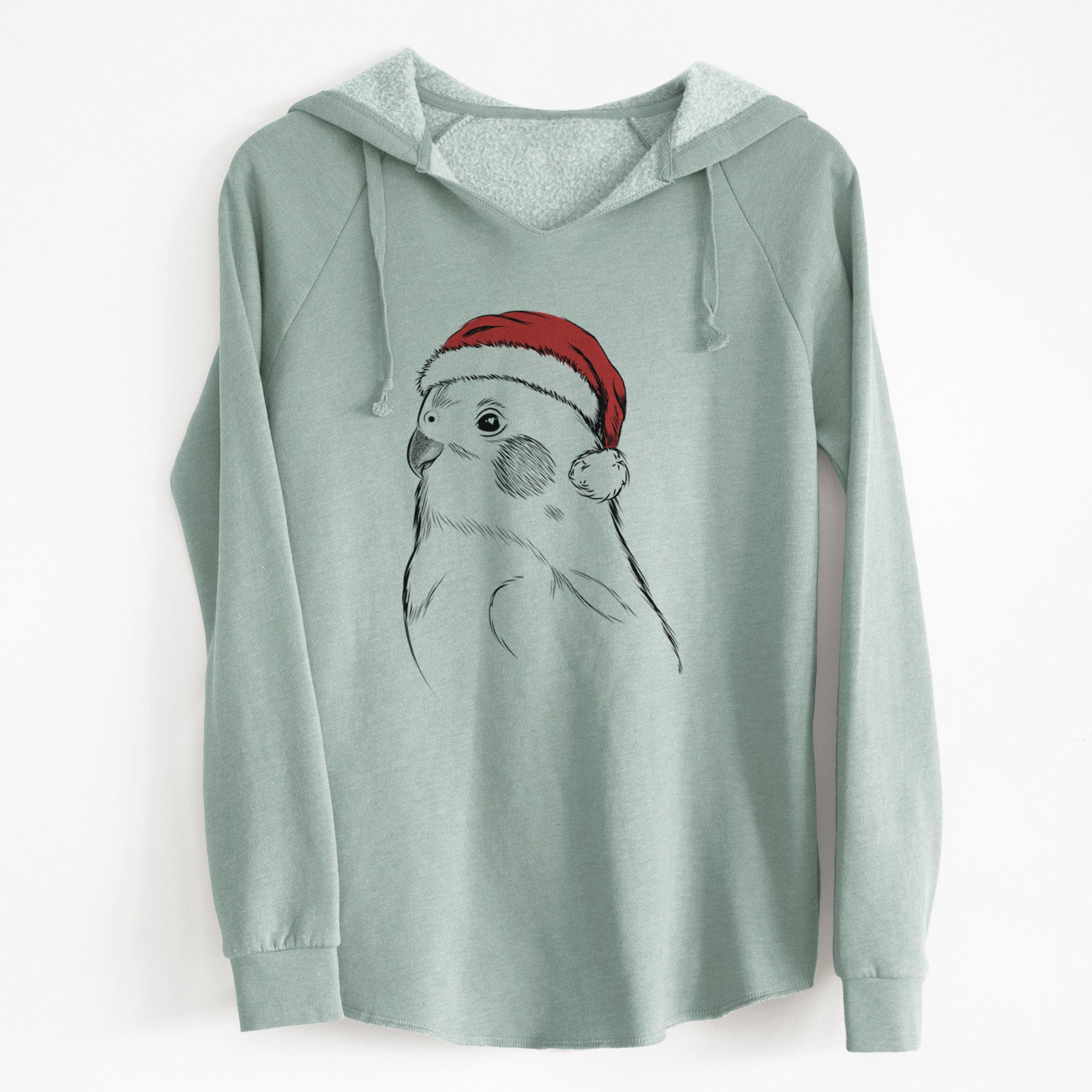 Santa Charlie the Cockatiel - Cali Wave Hooded Sweatshirt