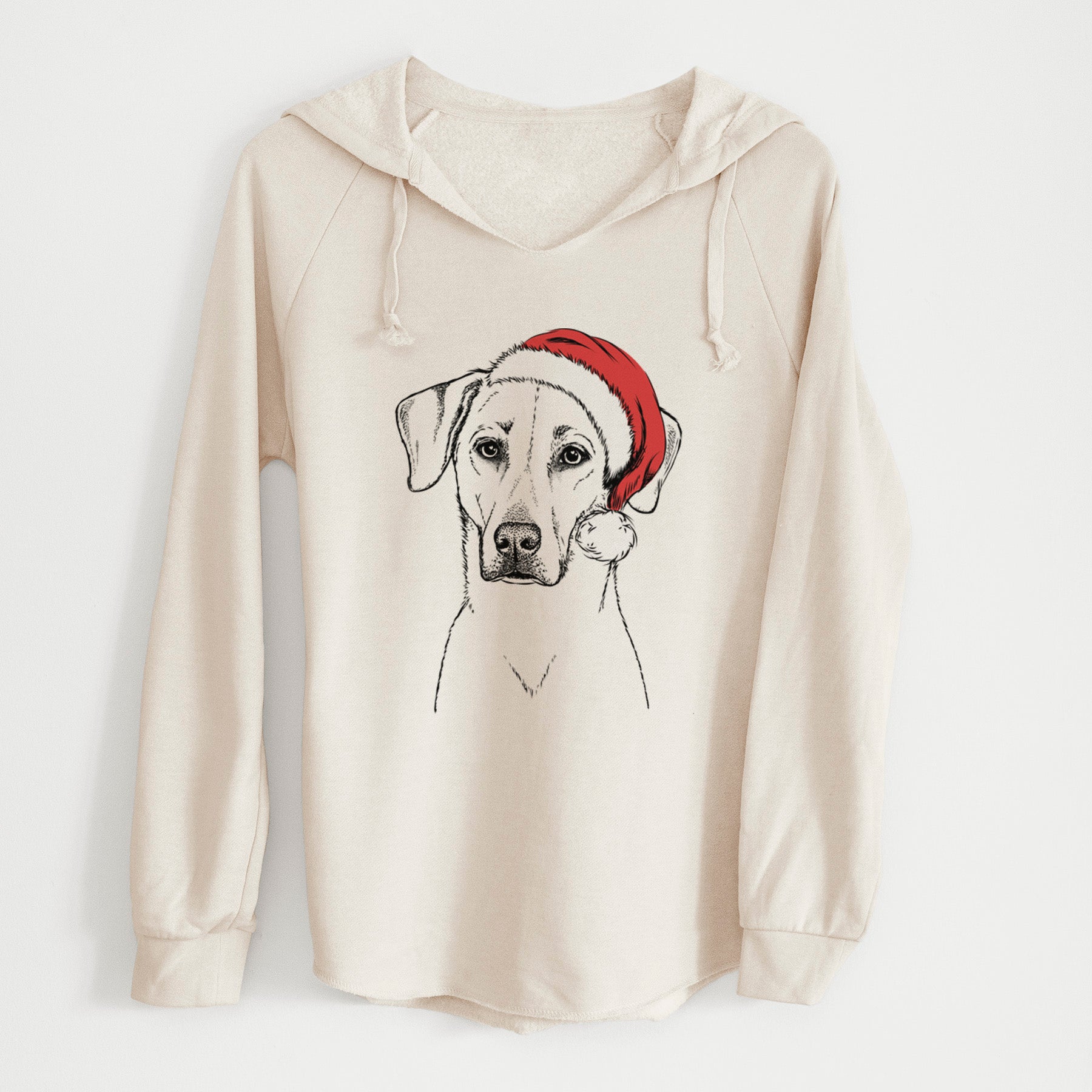 Santa Charlie Girl the Yellow Lab - Cali Wave Hooded Sweatshirt