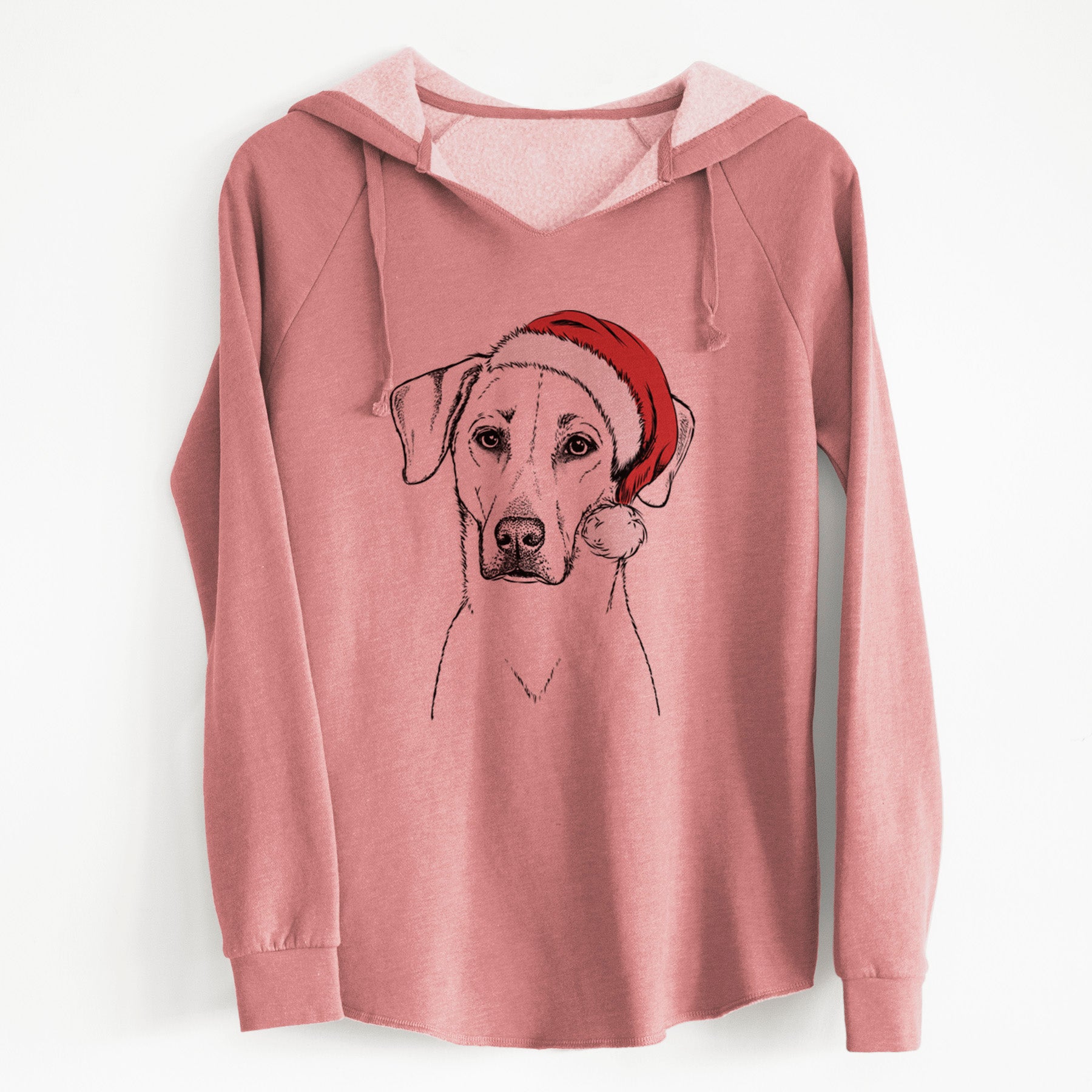 Santa Charlie Girl the Yellow Lab - Cali Wave Hooded Sweatshirt