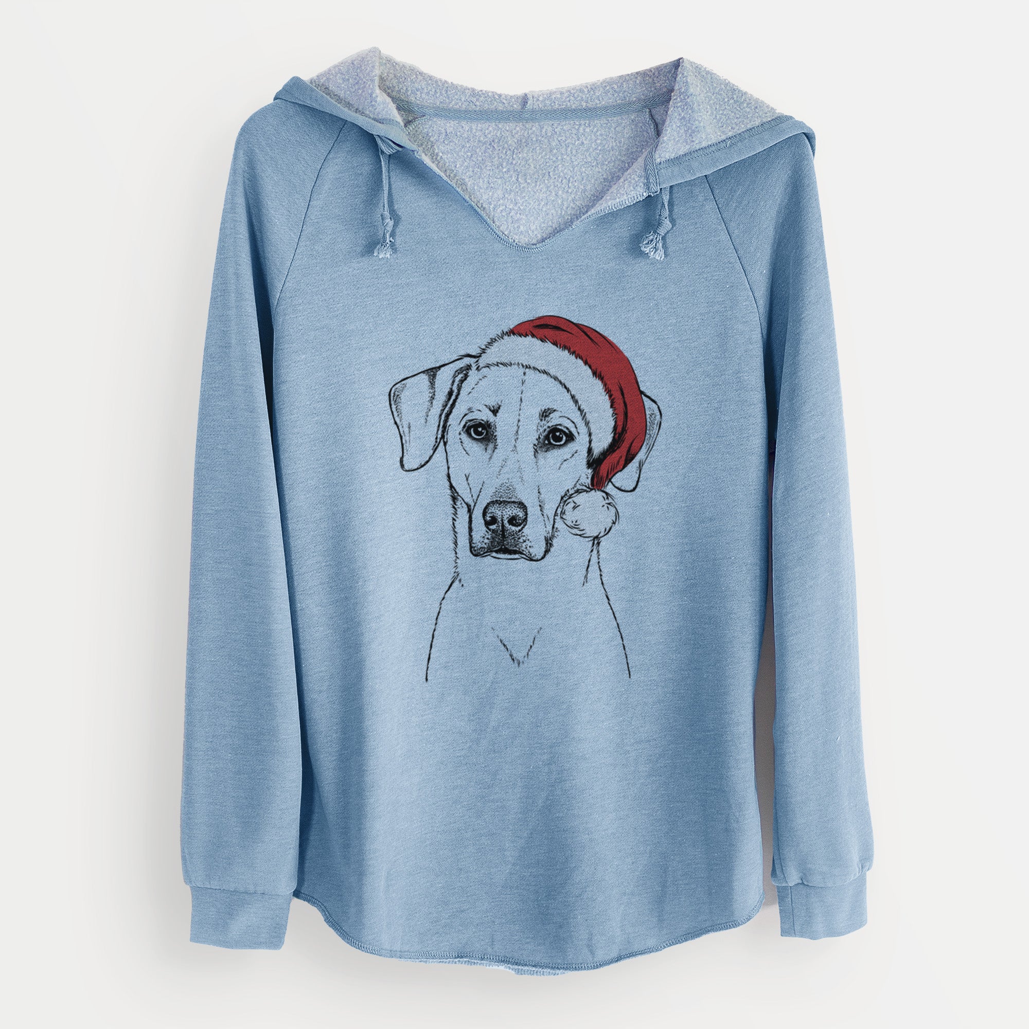 Santa Charlie Girl the Yellow Lab - Cali Wave Hooded Sweatshirt