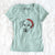 Santa Charlie Girl the Yellow Lab - Women's V-neck Shirt